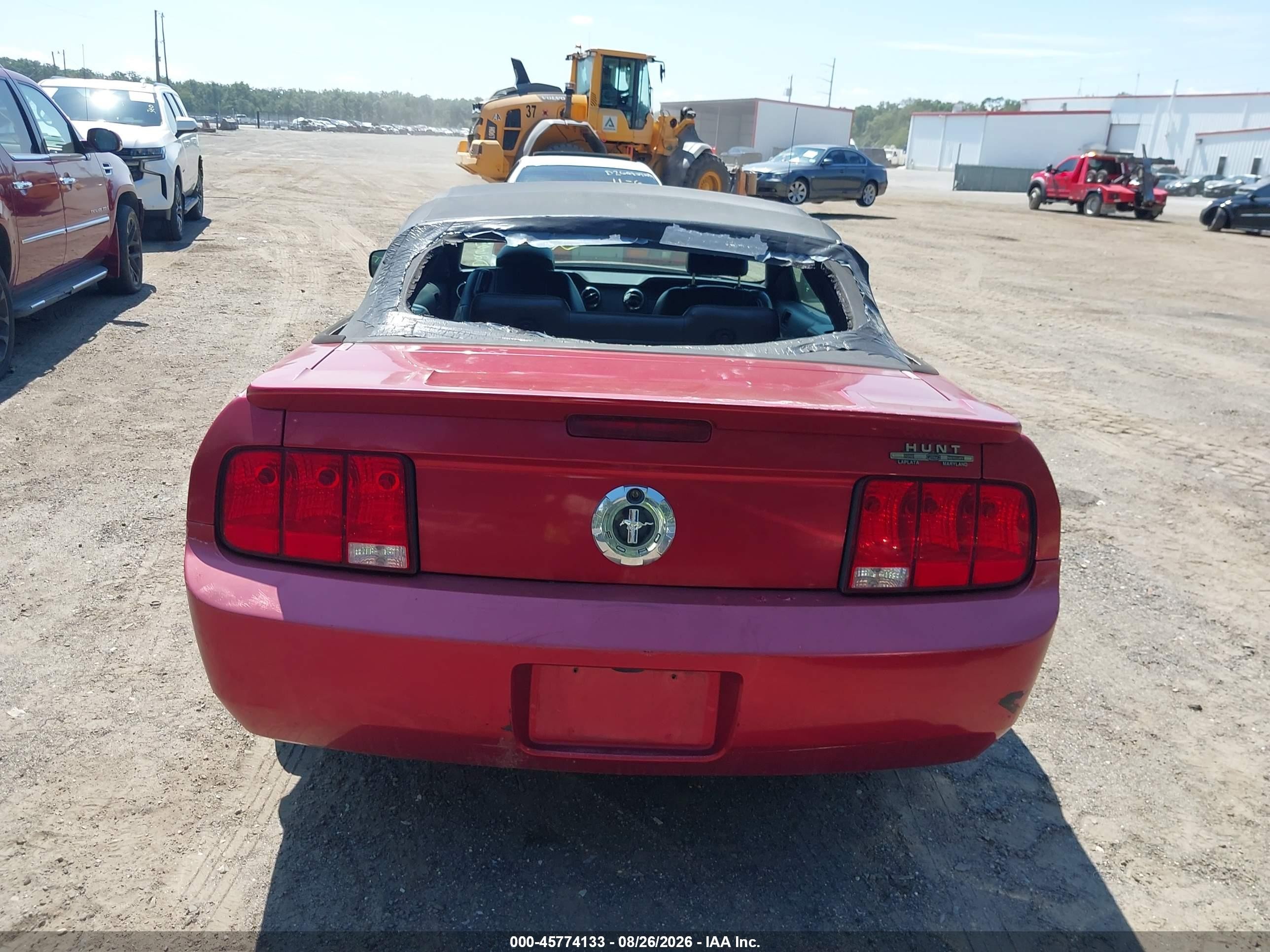 2007 Ford Mustang V6 Deluxe/v6 Premium Бордовый vin: 1ZVFT84N575355178