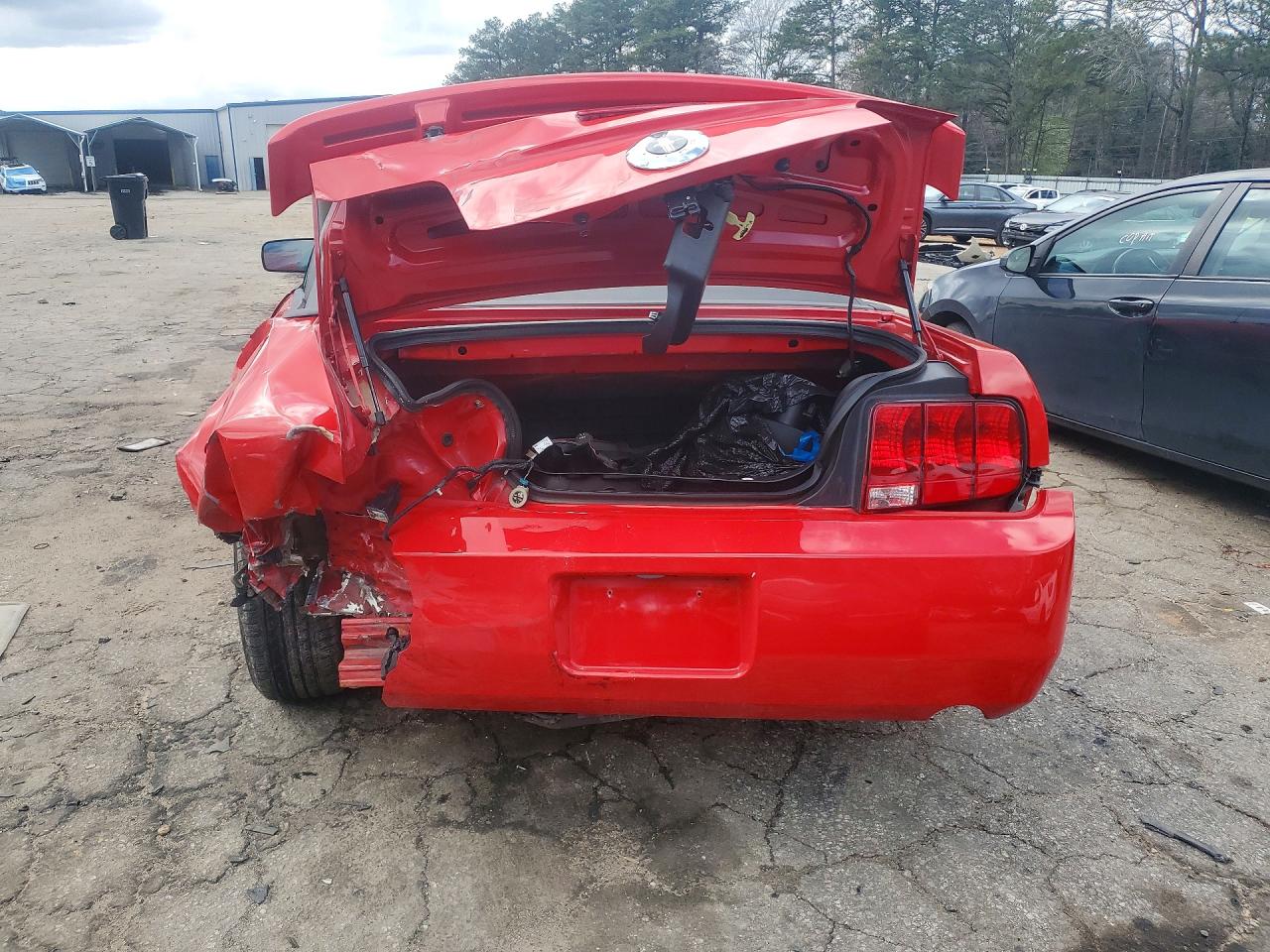 2005 Ford Mustang Red vin: 1ZVFT84N655170411