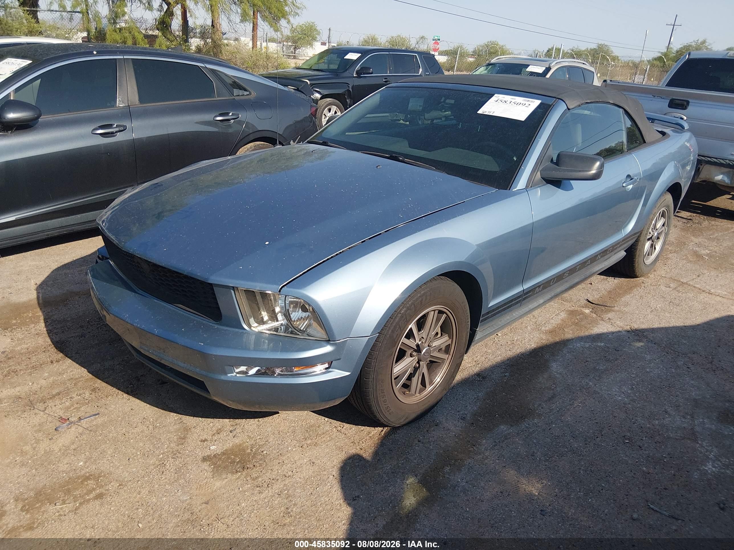 2005 Ford Mustang   Light Blue vin: 1ZVFT84N655188875