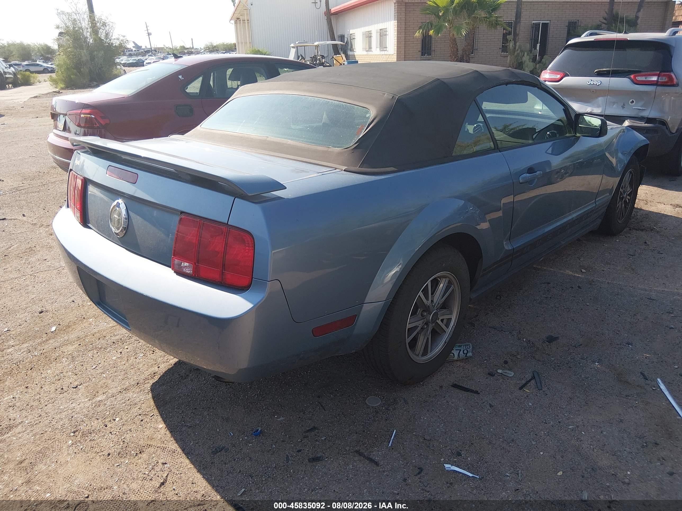 2005 Ford Mustang   Light Blue vin: 1ZVFT84N655188875
