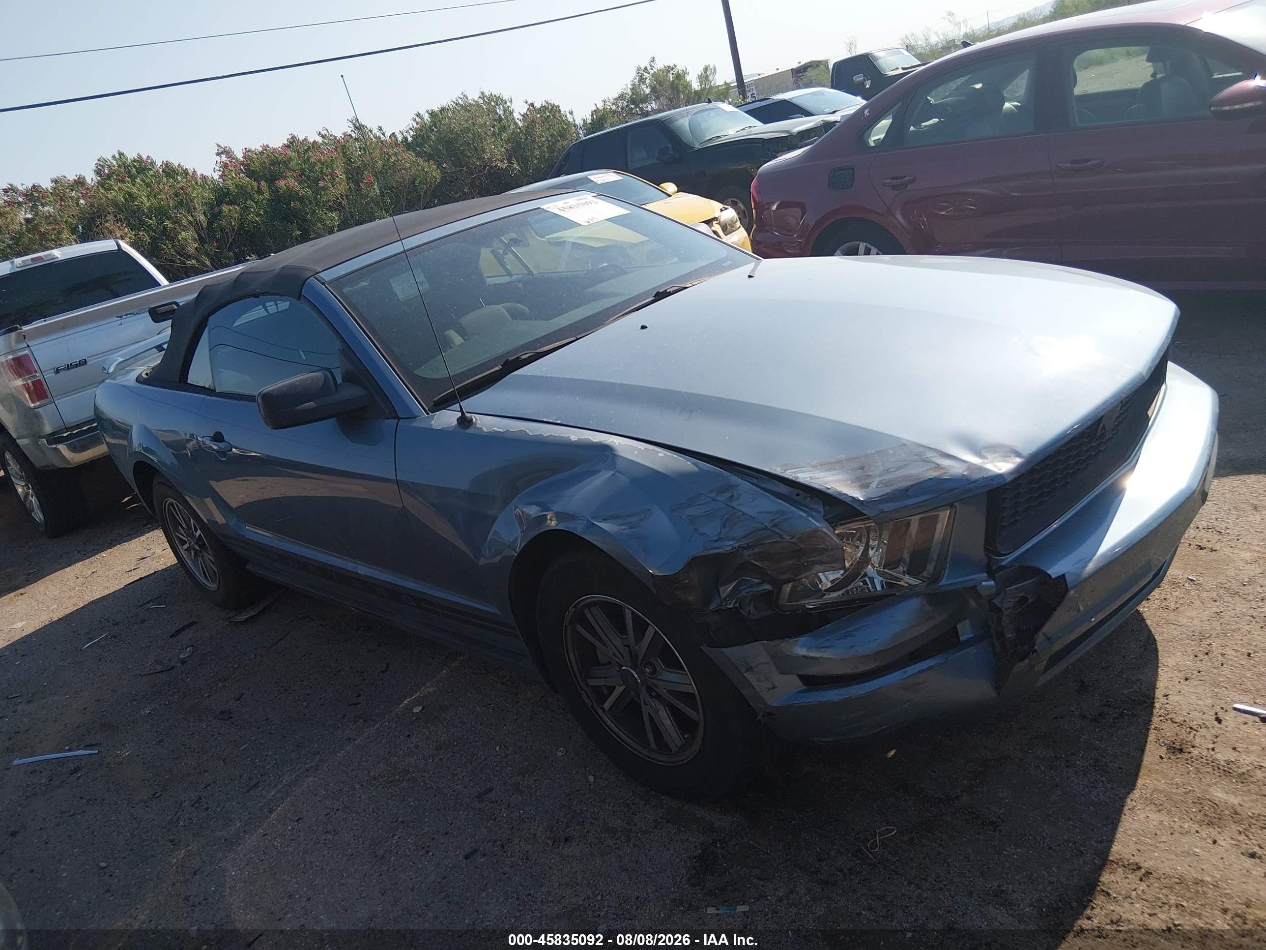 2005 Ford Mustang   Light Blue vin: 1ZVFT84N655188875