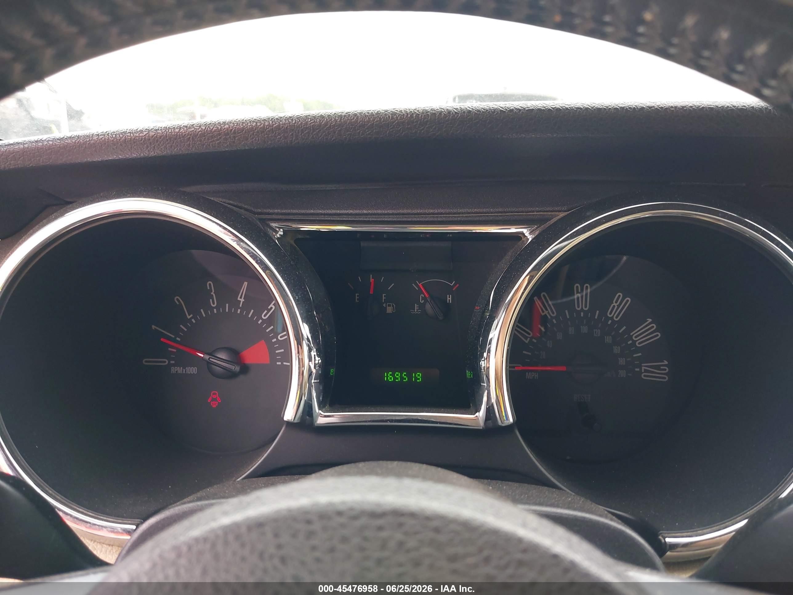 2006 Ford Mustang V6 Red vin: 1ZVFT84N665138737