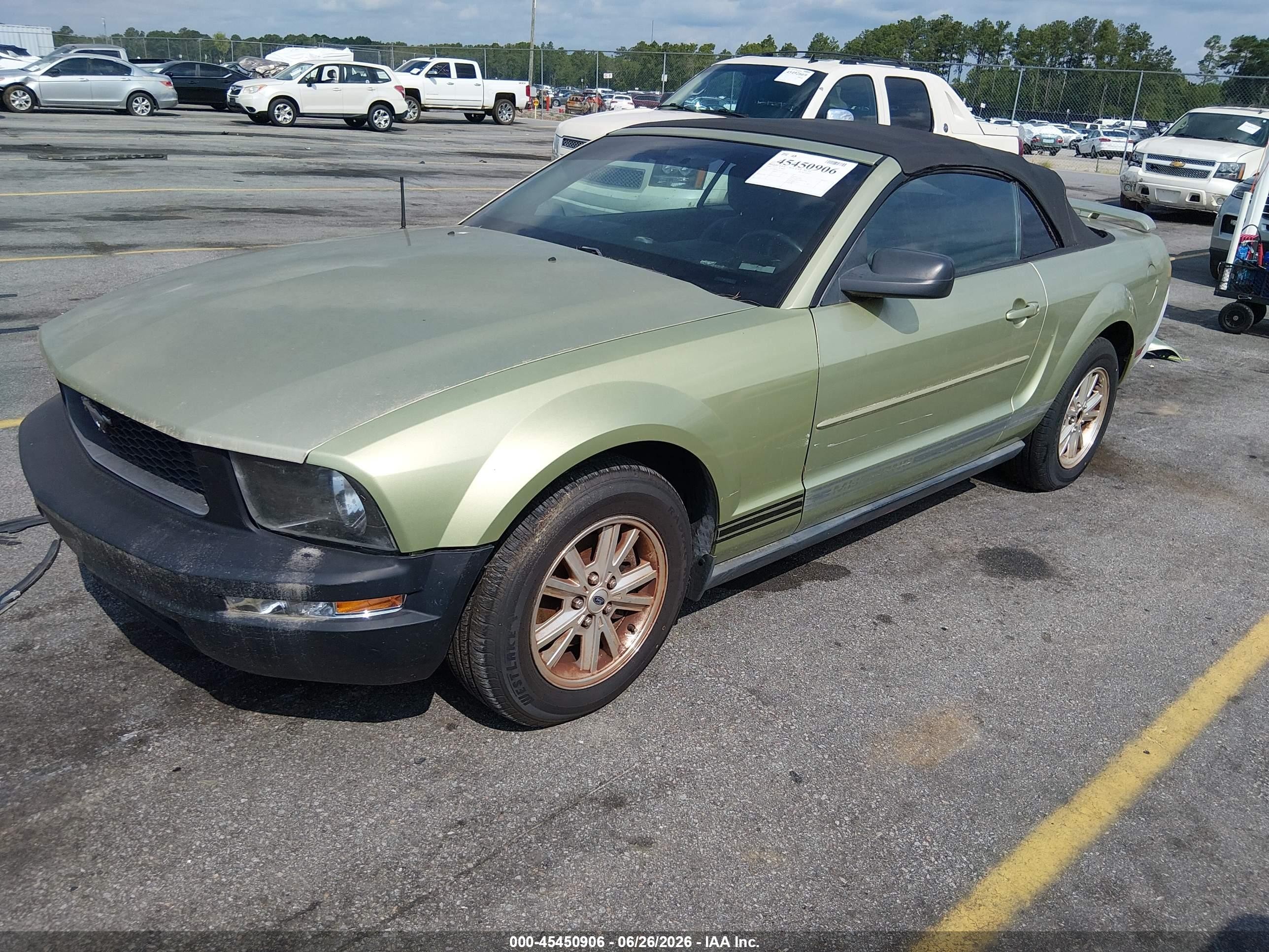 2006 Ford Mustang V6 Green vin: 1ZVFT84N665265777
