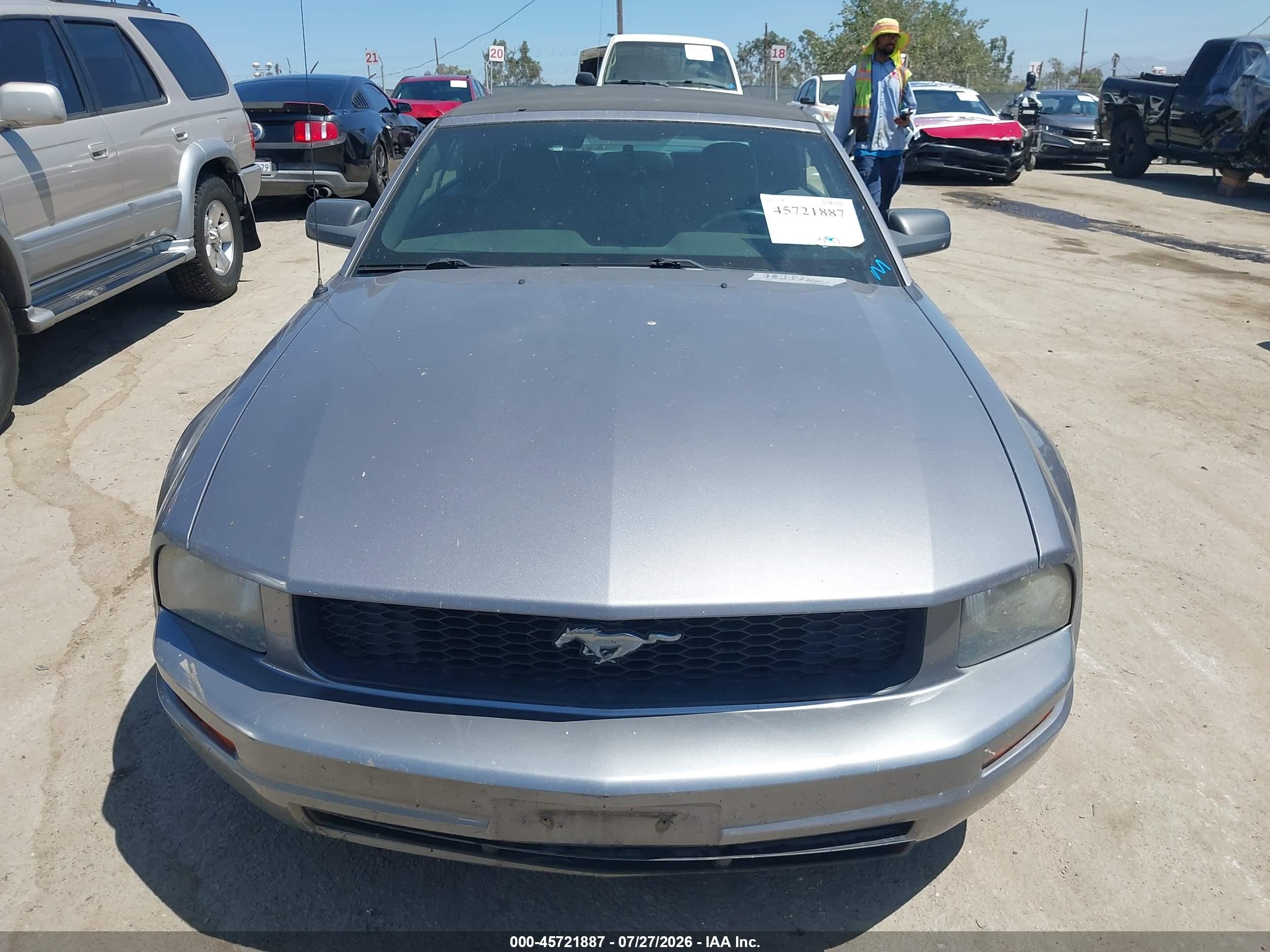 2006 Ford Mustang V6 Gray vin: 1ZVFT84N765134647