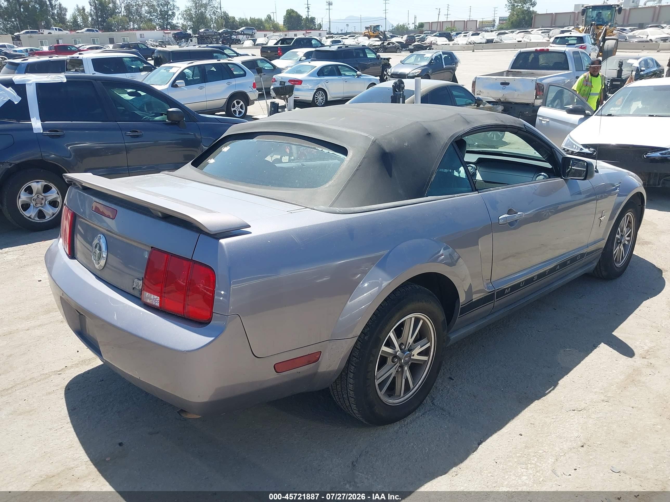 2006 Ford Mustang V6 Gray vin: 1ZVFT84N765134647