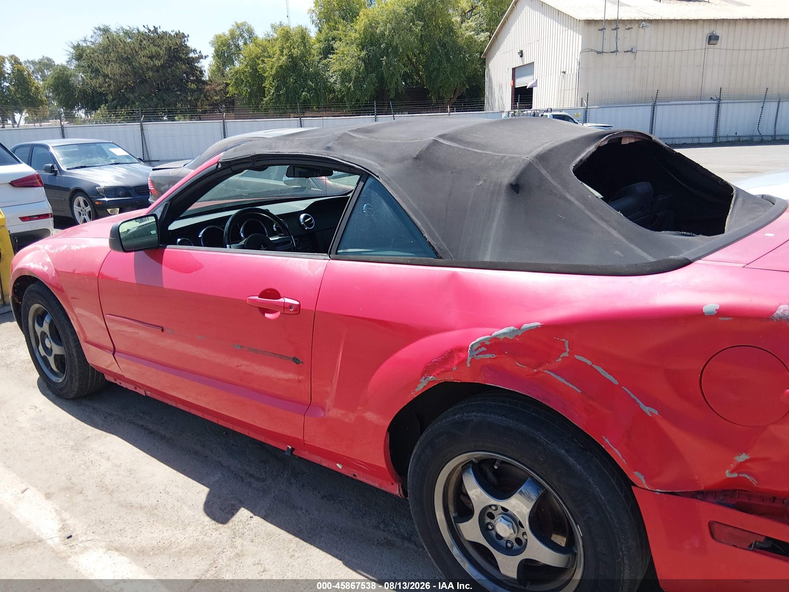 2007 Ford Mustang V6 Deluxe/v6 Premium Red vin: 1ZVFT84N775276594