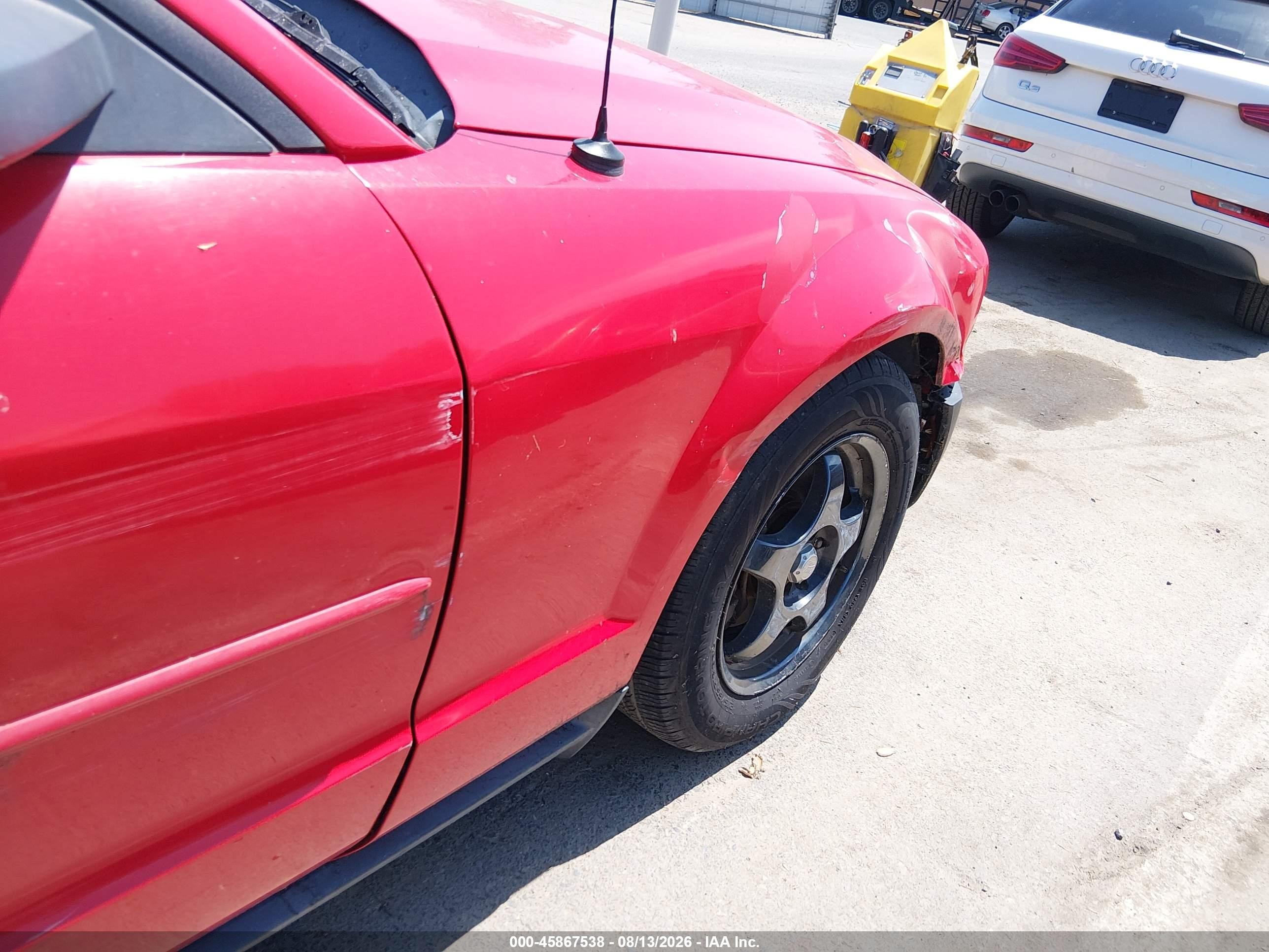 2007 Ford Mustang V6 Deluxe/v6 Premium Red vin: 1ZVFT84N775276594