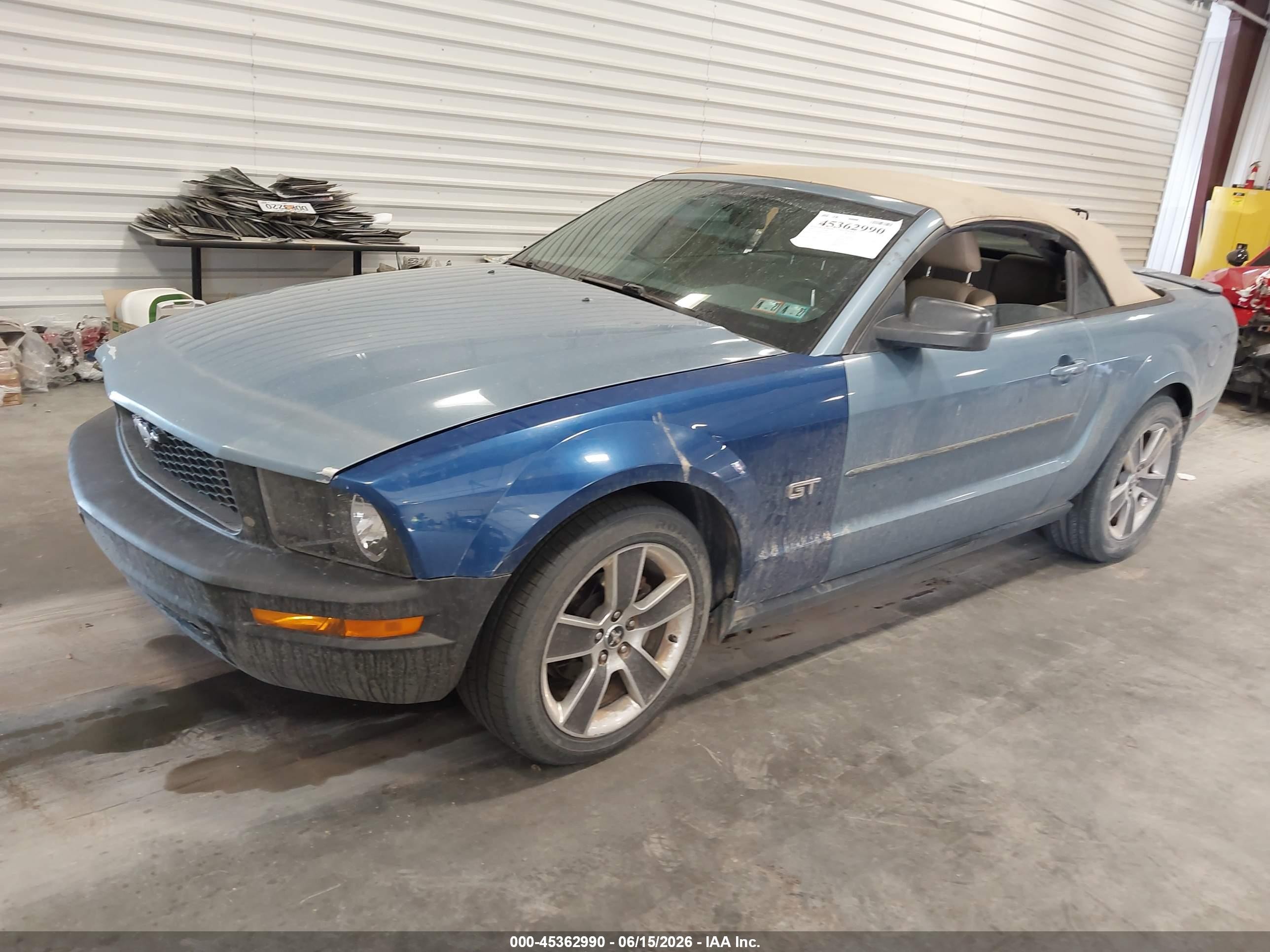 2007 Ford Mustang V6 Deluxe/v6 Premium Teal vin: 1ZVFT84N875295994