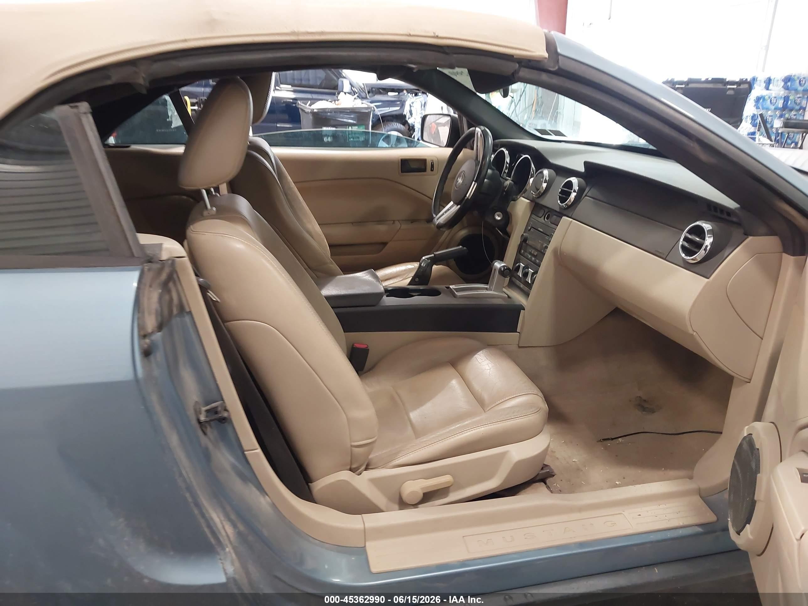 2007 Ford Mustang V6 Deluxe/v6 Premium Teal vin: 1ZVFT84N875295994