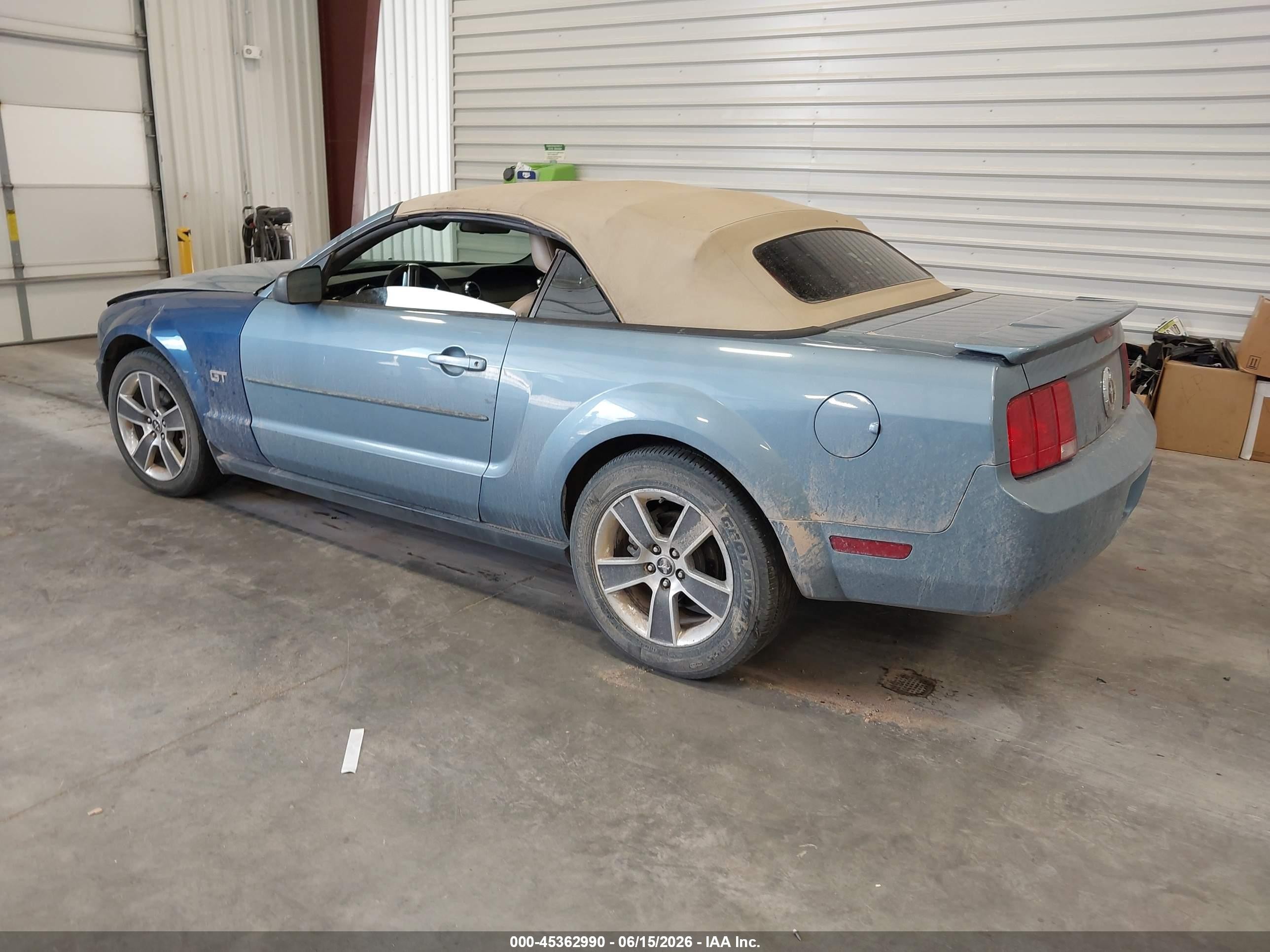 2007 Ford Mustang V6 Deluxe/v6 Premium Teal vin: 1ZVFT84N875295994