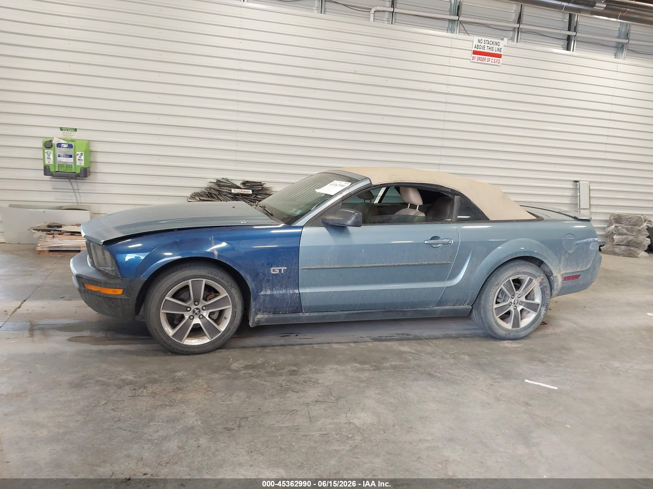 2007 Ford Mustang V6 Deluxe/v6 Premium Teal vin: 1ZVFT84N875295994