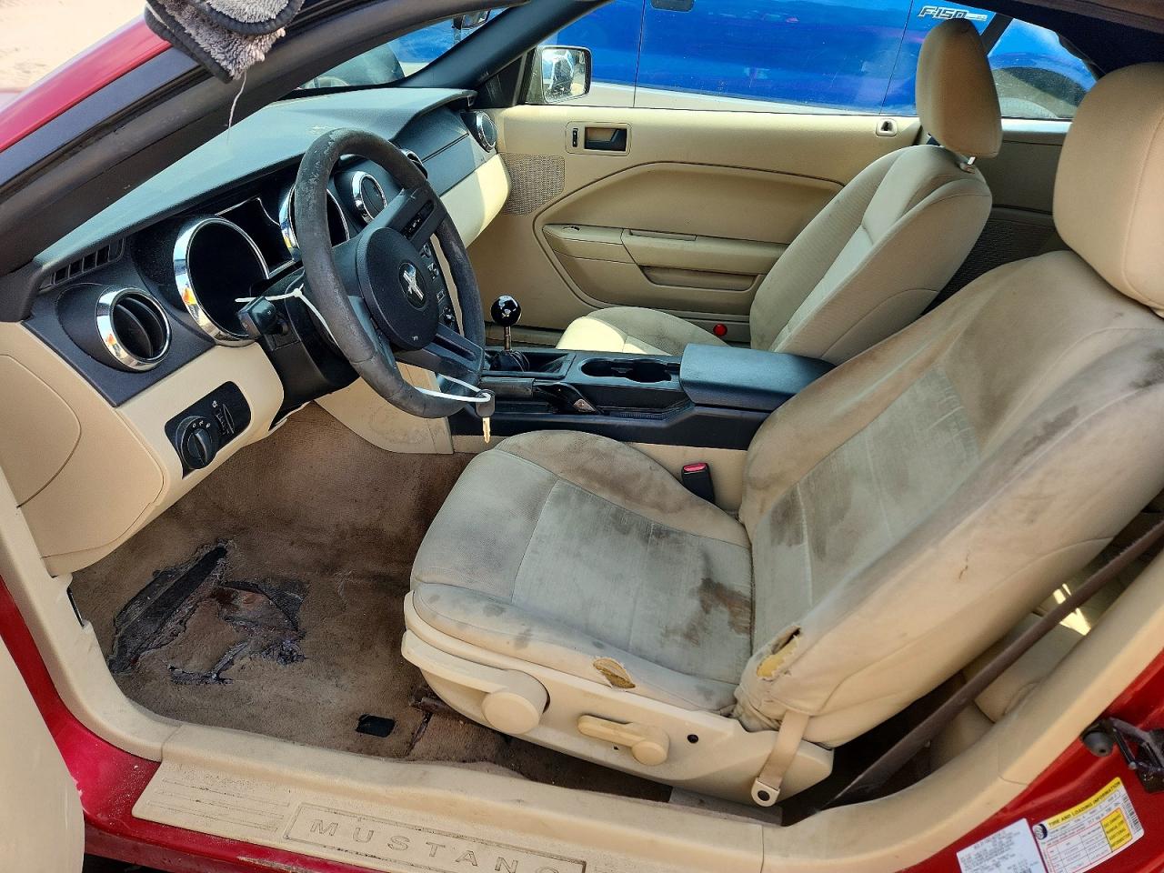 2007 Ford Mustang Red vin: 1ZVFT84N875296773
