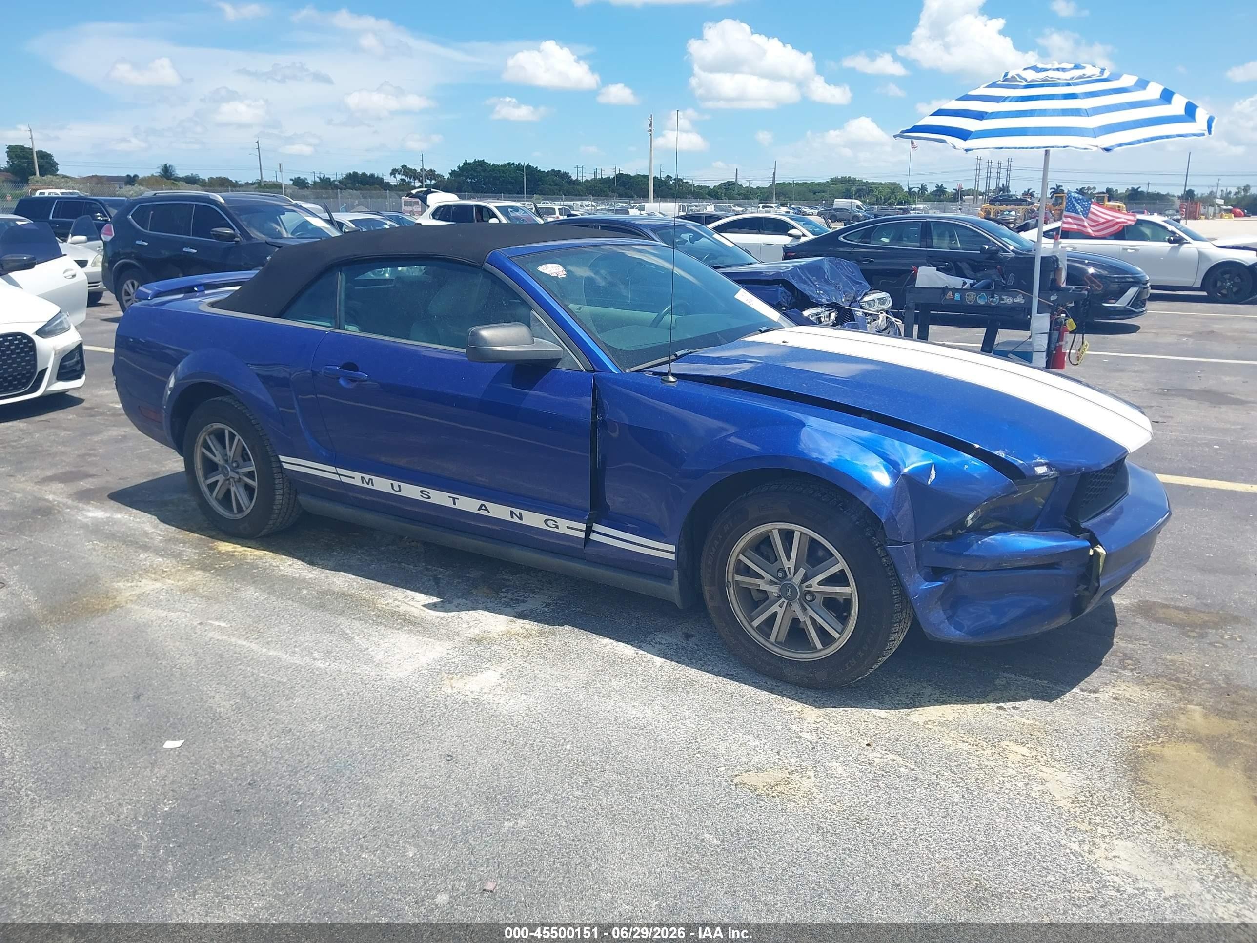 2005 Ford Mustang   Синий vin: 1ZVFT84N955199241