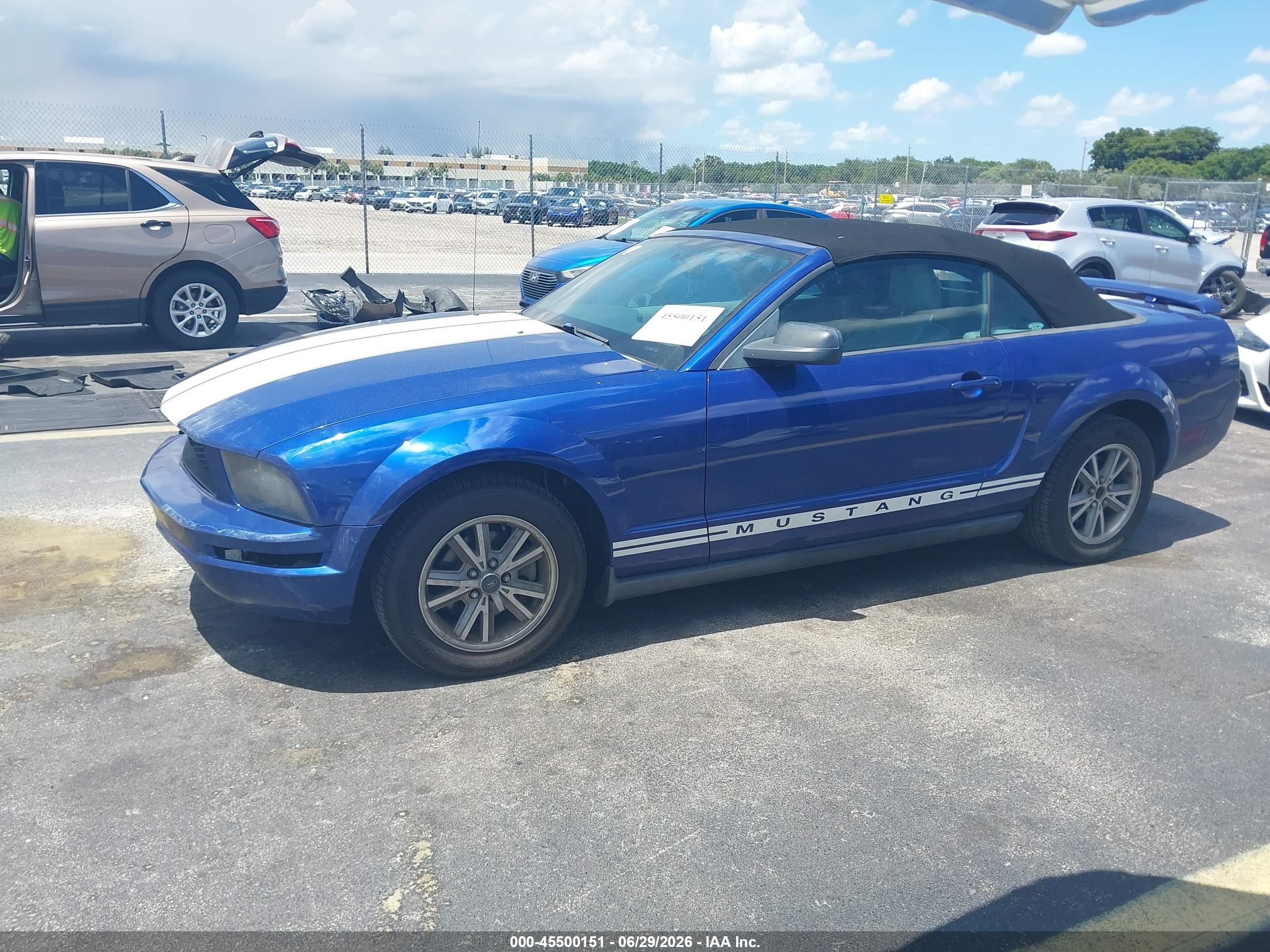 2005 Ford Mustang   Blue vin: 1ZVFT84N955199241