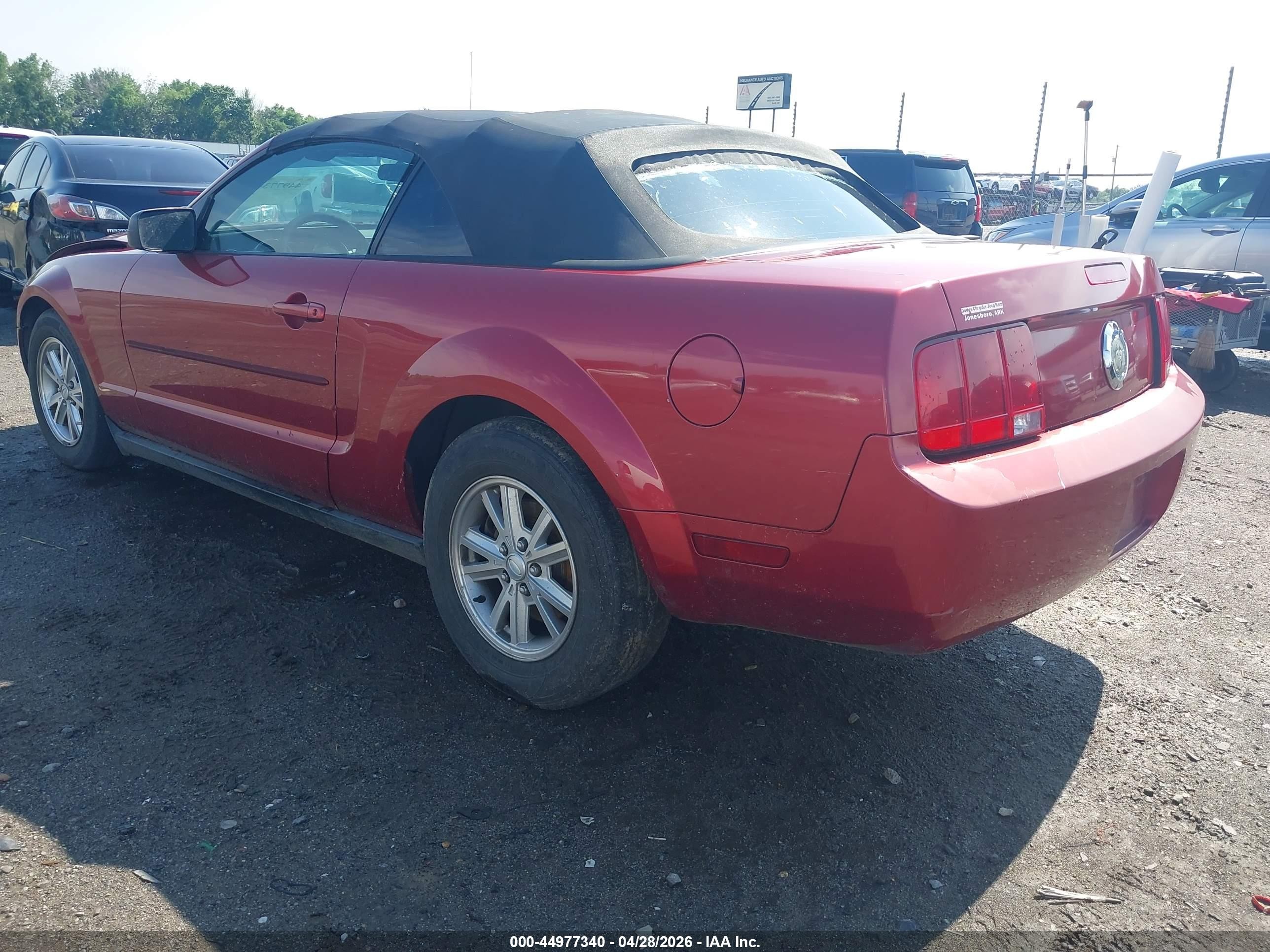 2007 Ford Mustang V6 Deluxe/v6 Premium Темно-бордовый vin: 1ZVFT84NX75278906