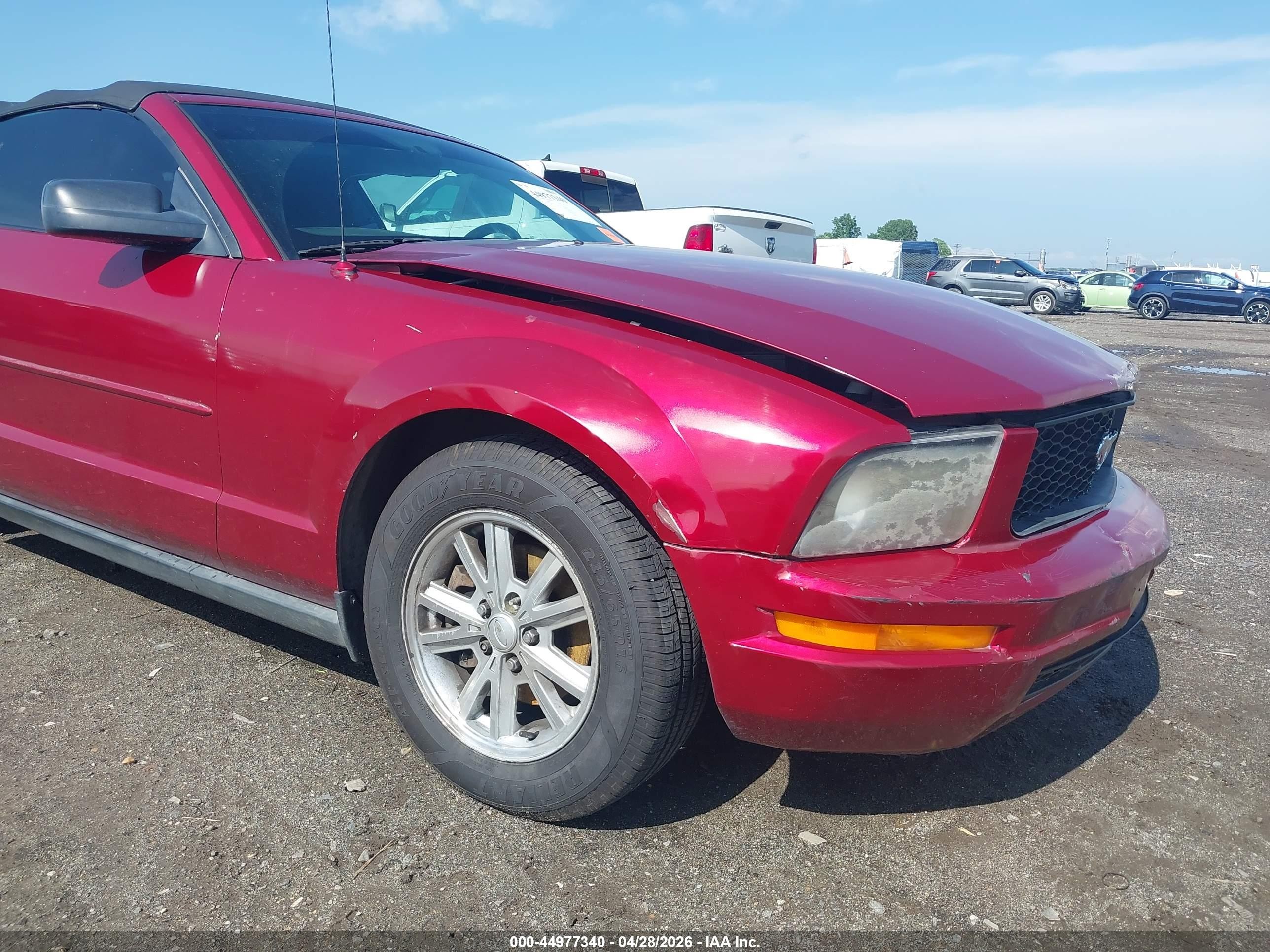 2007 Ford Mustang V6 Deluxe/v6 Premium Темно-бордовый vin: 1ZVFT84NX75278906
