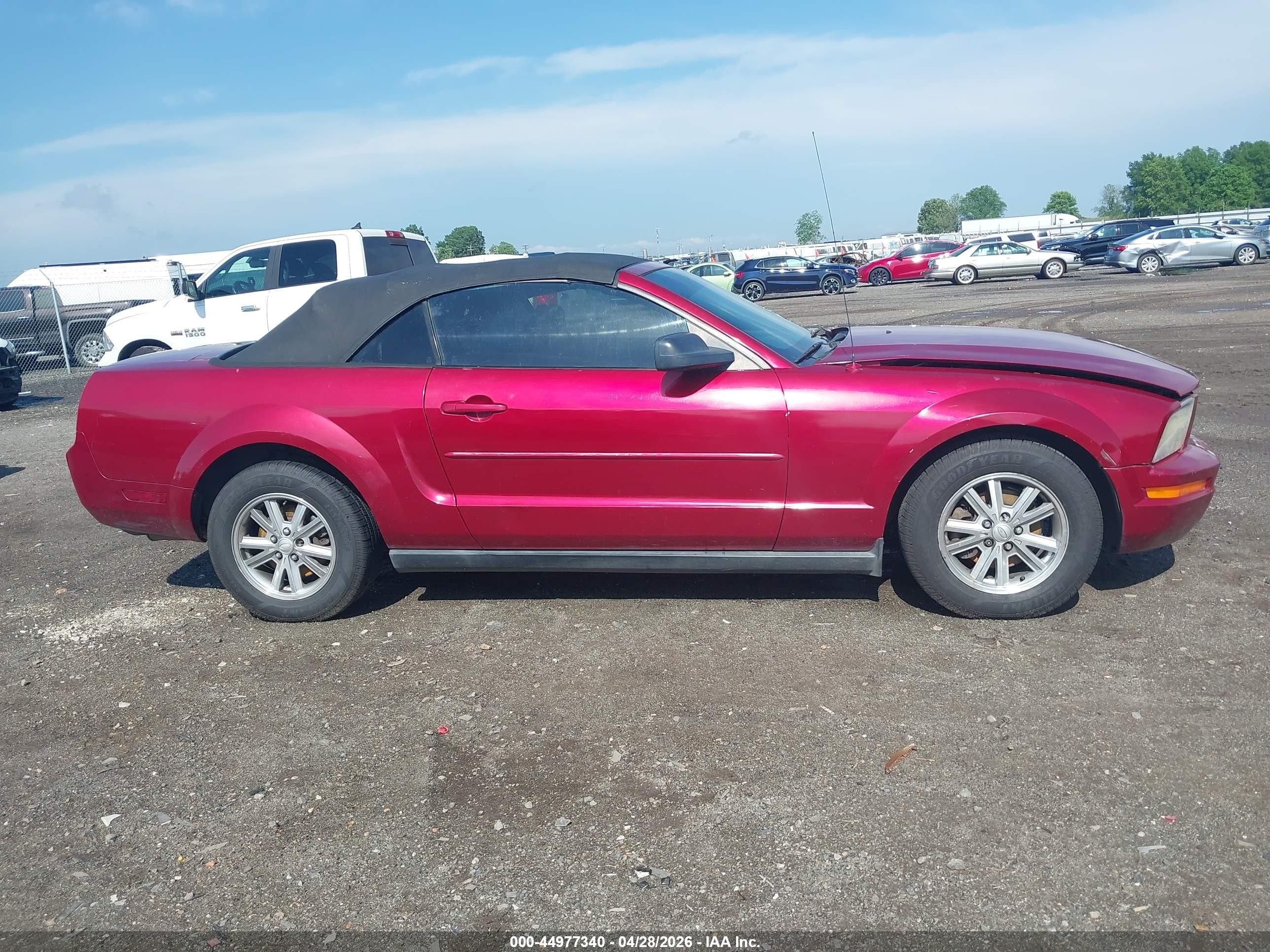 2007 Ford Mustang V6 Deluxe/v6 Premium Темно-бордовый vin: 1ZVFT84NX75278906