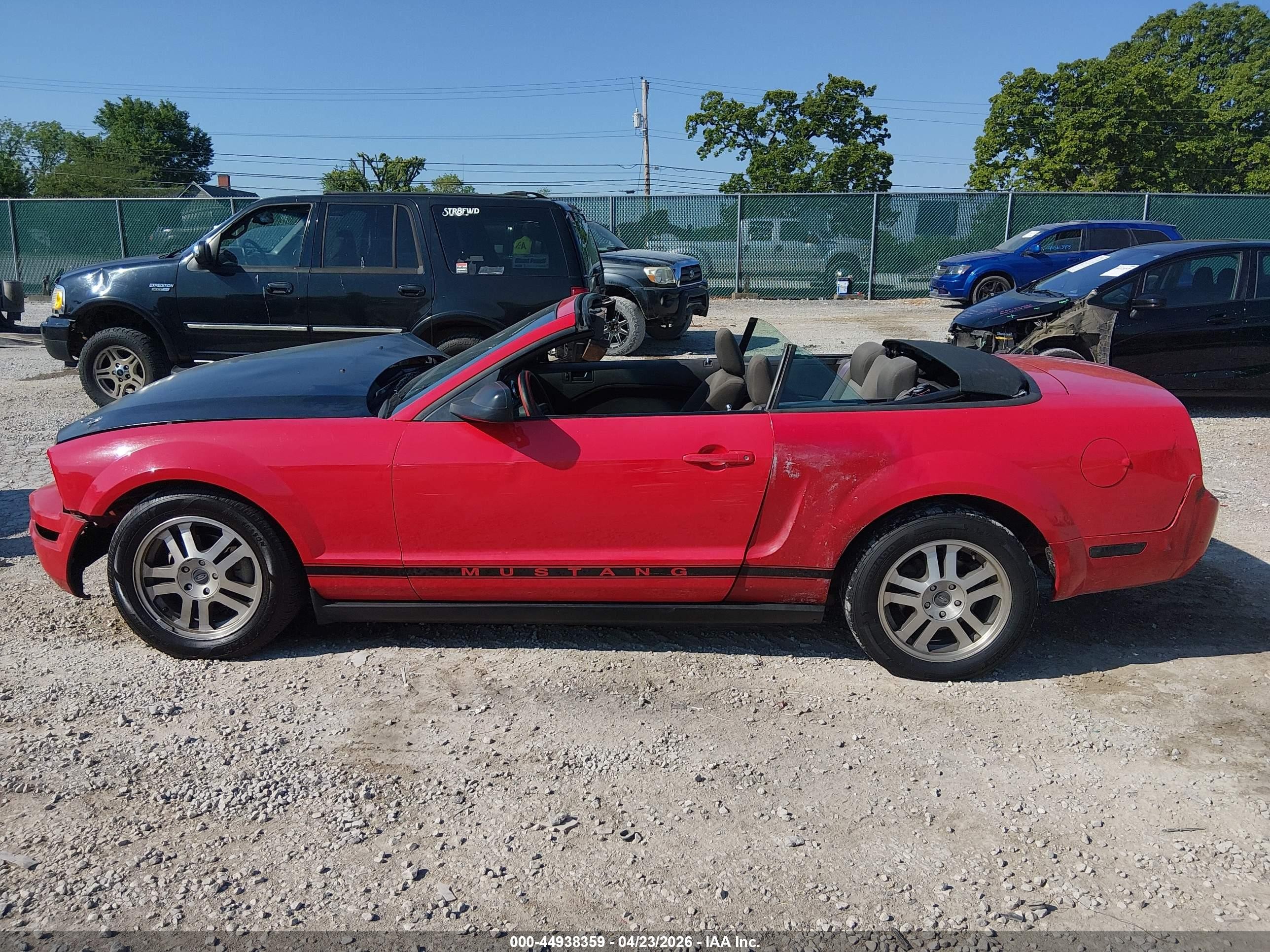 2007 Ford Mustang V6 Deluxe/v6 Premium Red vin: 1ZVFT84NX75313704