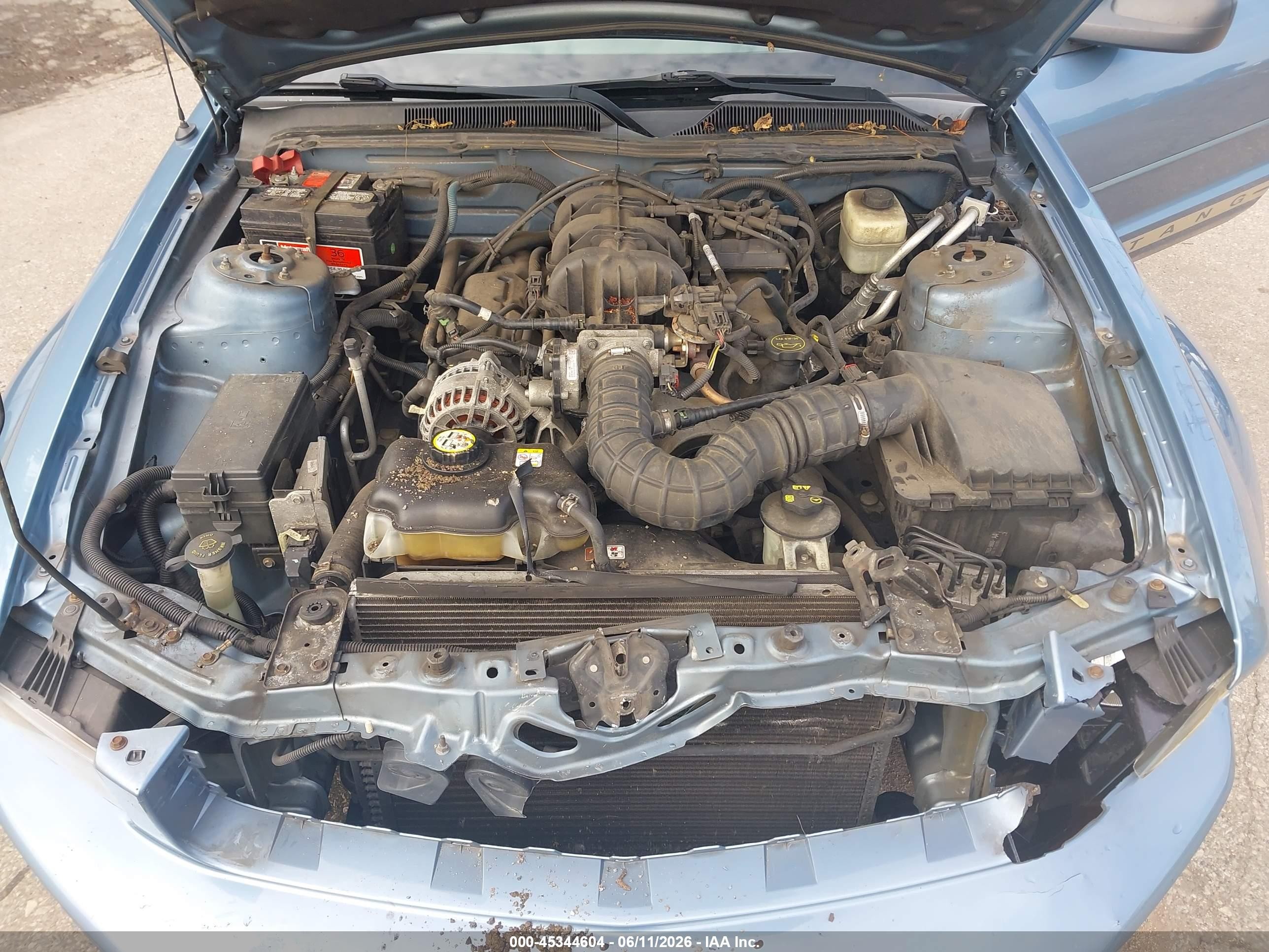 2007 Ford Mustang V6 Deluxe/v6 Premium Light Blue vin: 1ZVFT84NX75359162