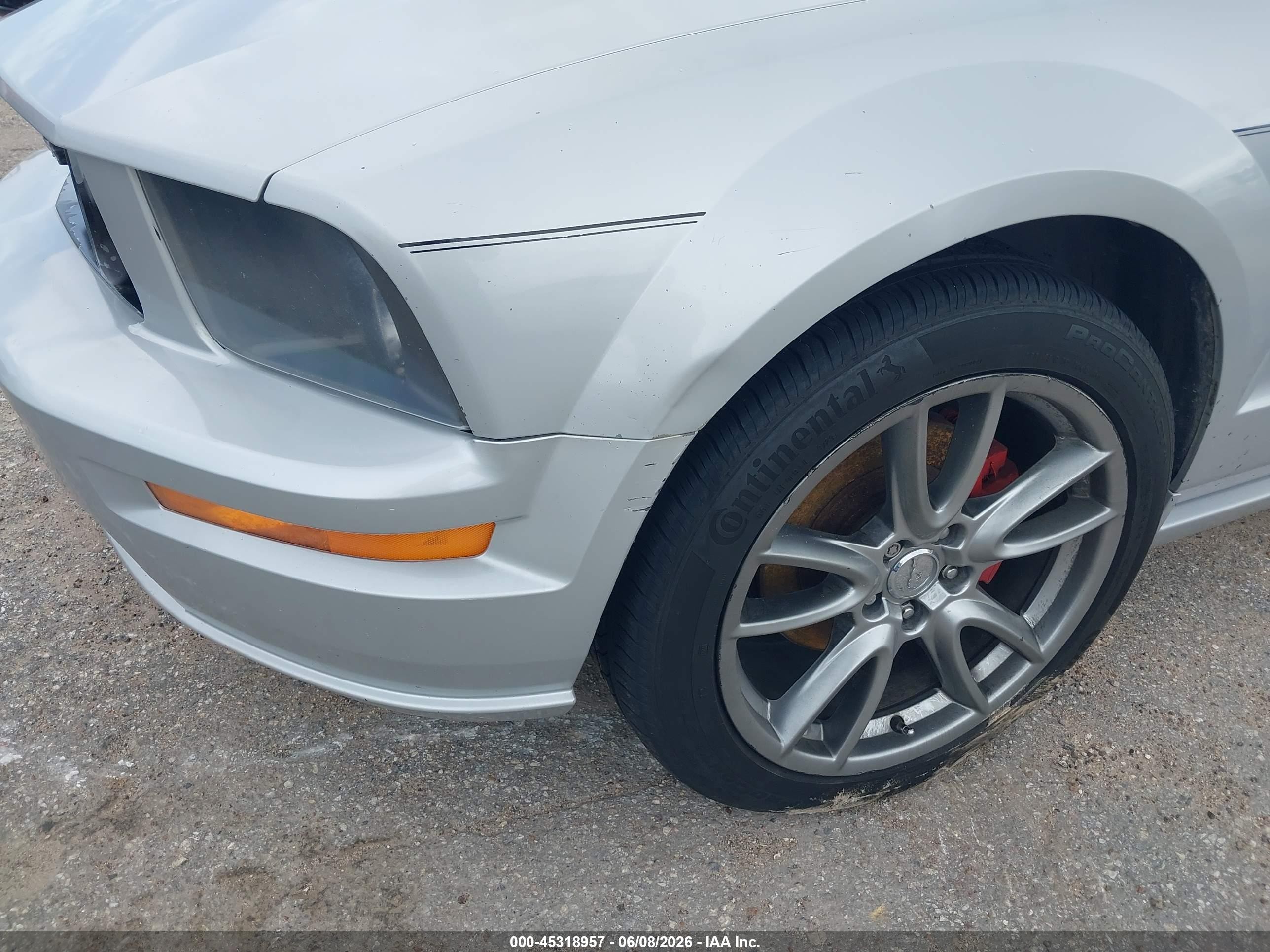 2006 Ford Mustang Gt Серебряный vin: 1ZVFT85H165163554