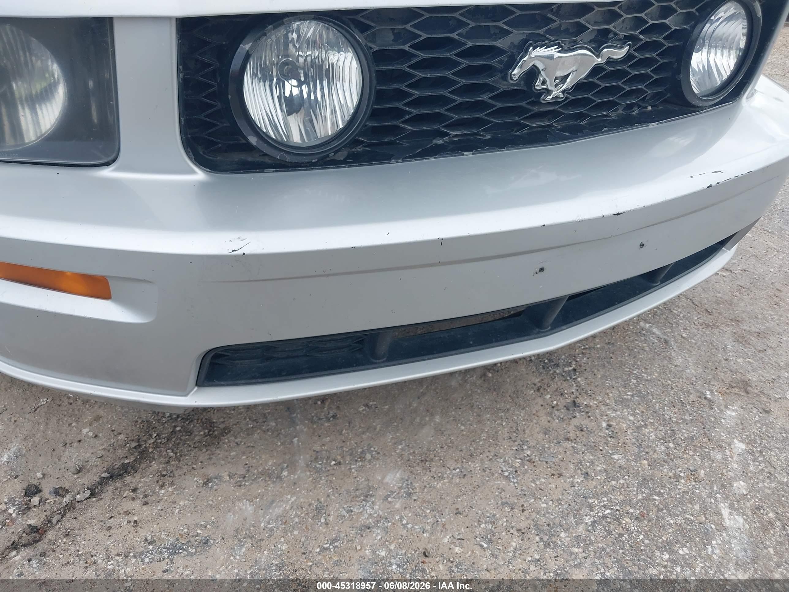 2006 Ford Mustang Gt Серебряный vin: 1ZVFT85H165163554