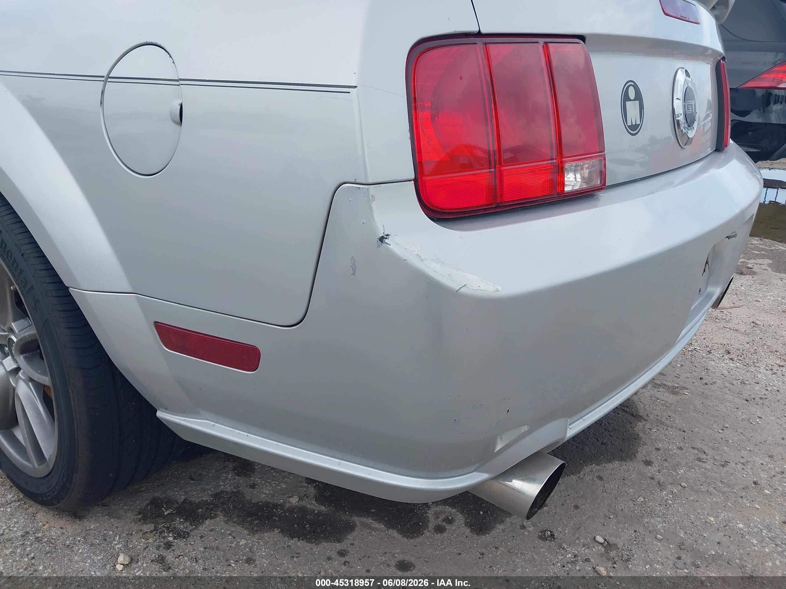 2006 Ford Mustang Gt Серебряный vin: 1ZVFT85H165163554