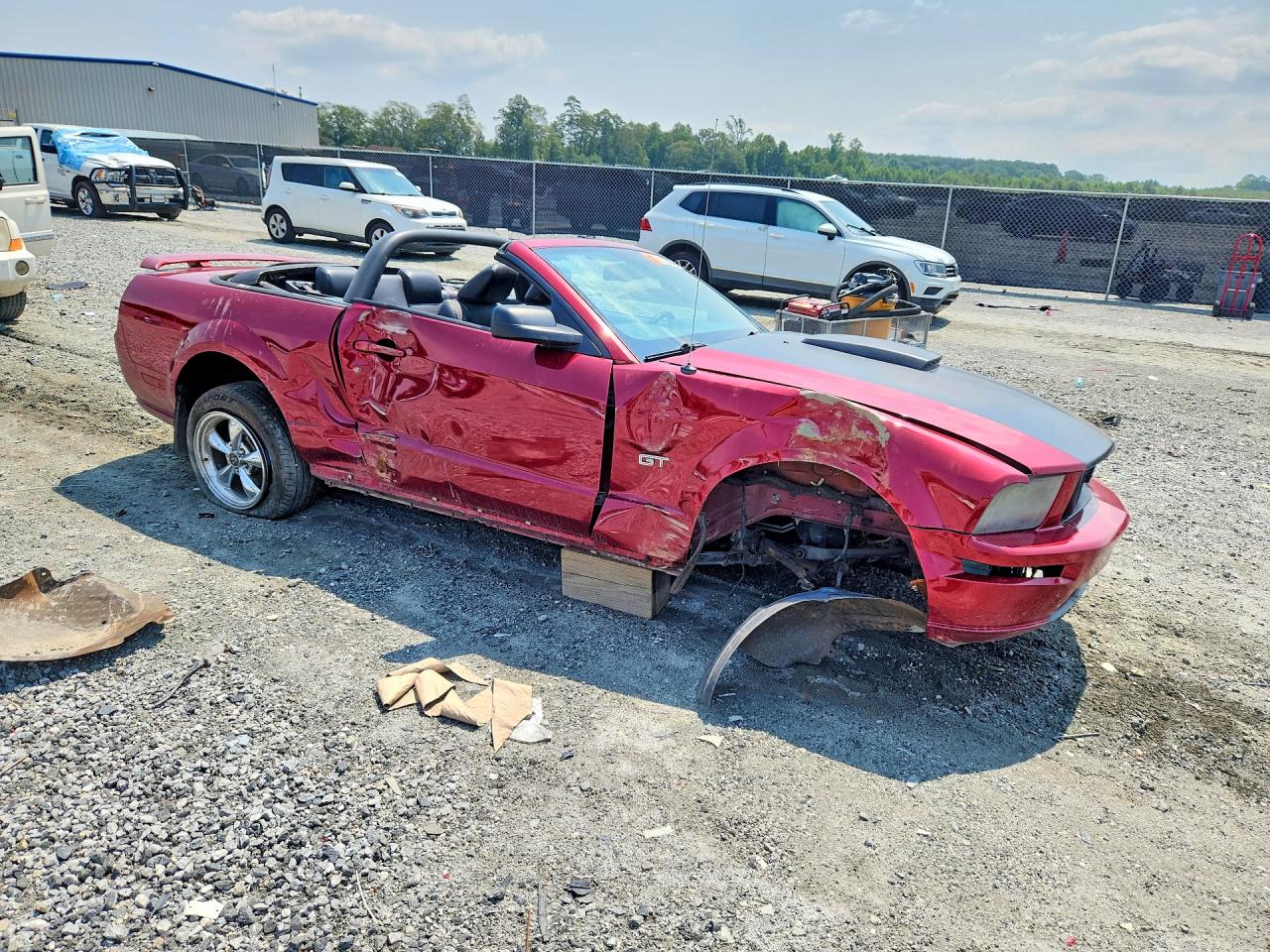 2007 Ford Mustang Gt Красный vin: 1ZVFT85H275227070