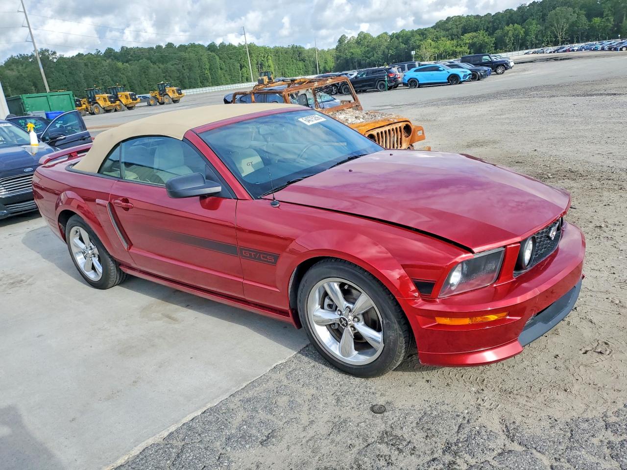 2007 Ford Mustang Gt Red vin: 1ZVFT85H475347663