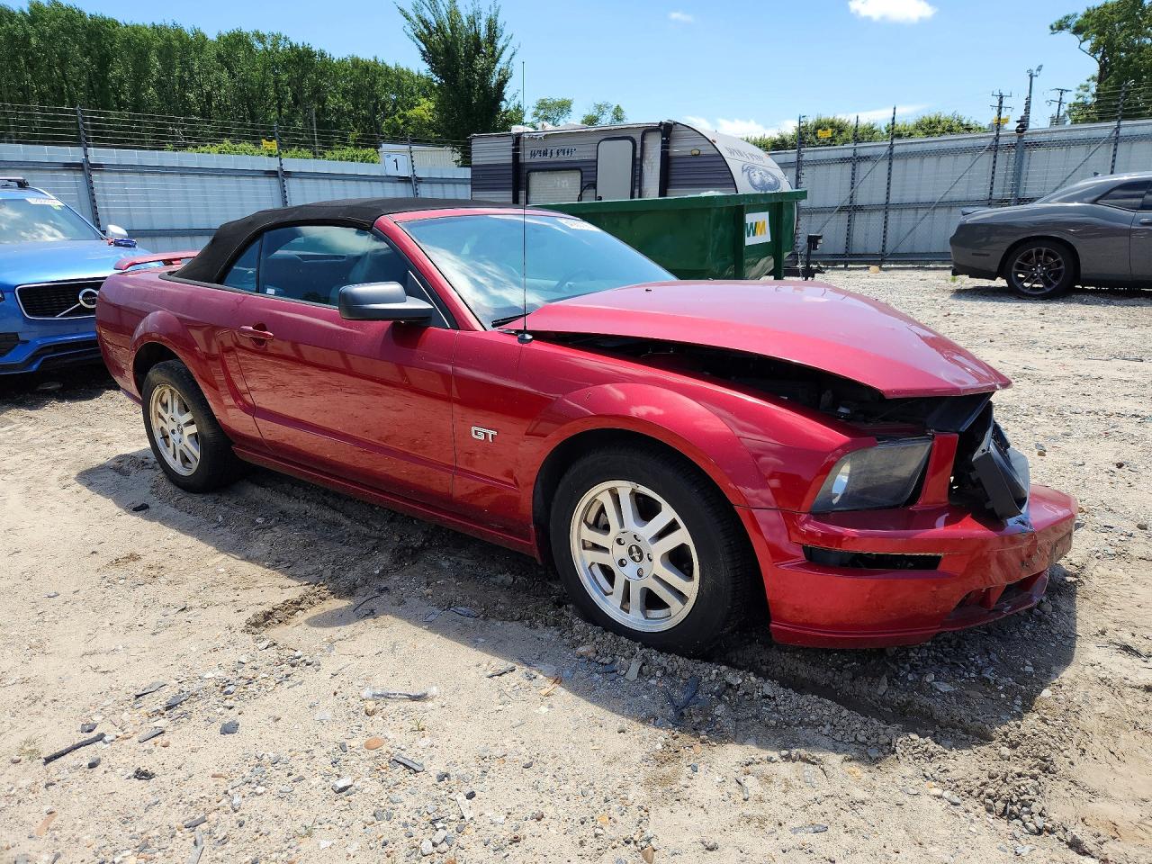 2007 Ford Mustang Gt Red vin: 1ZVFT85H575214331