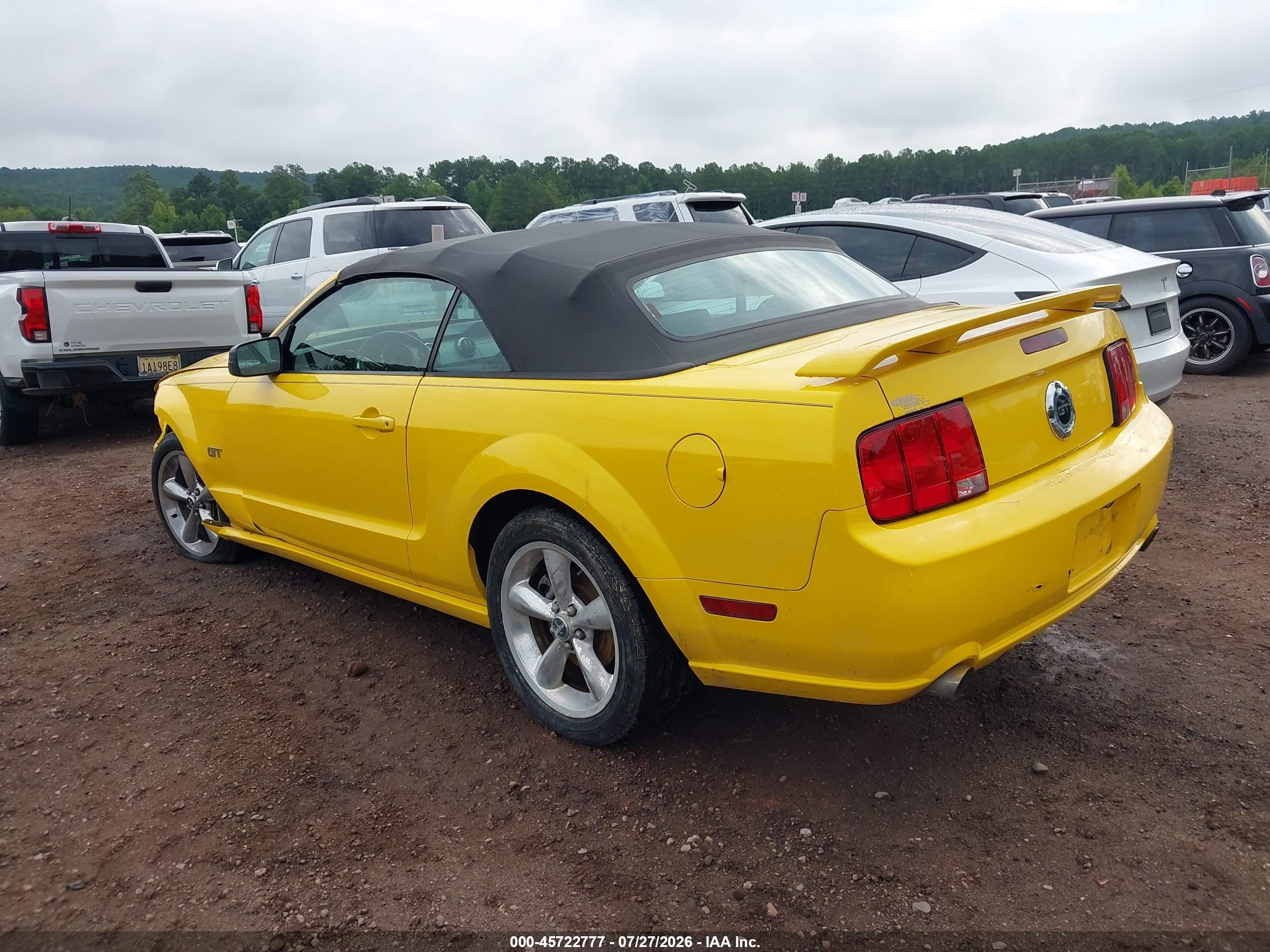 2006 Ford Mustang Gt Yellow vin: 1ZVFT85H765231128