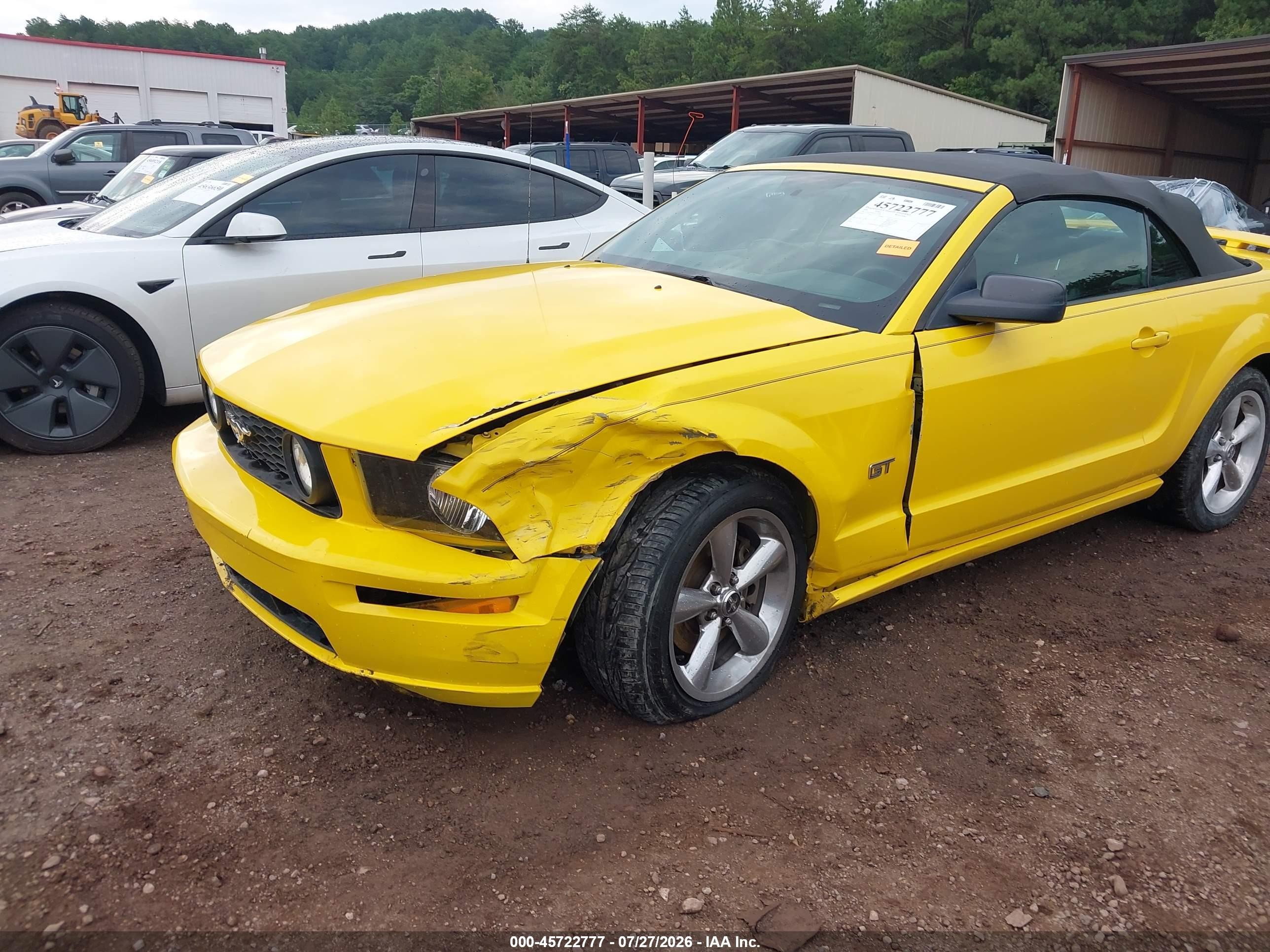 2006 Ford Mustang Gt Yellow vin: 1ZVFT85H765231128