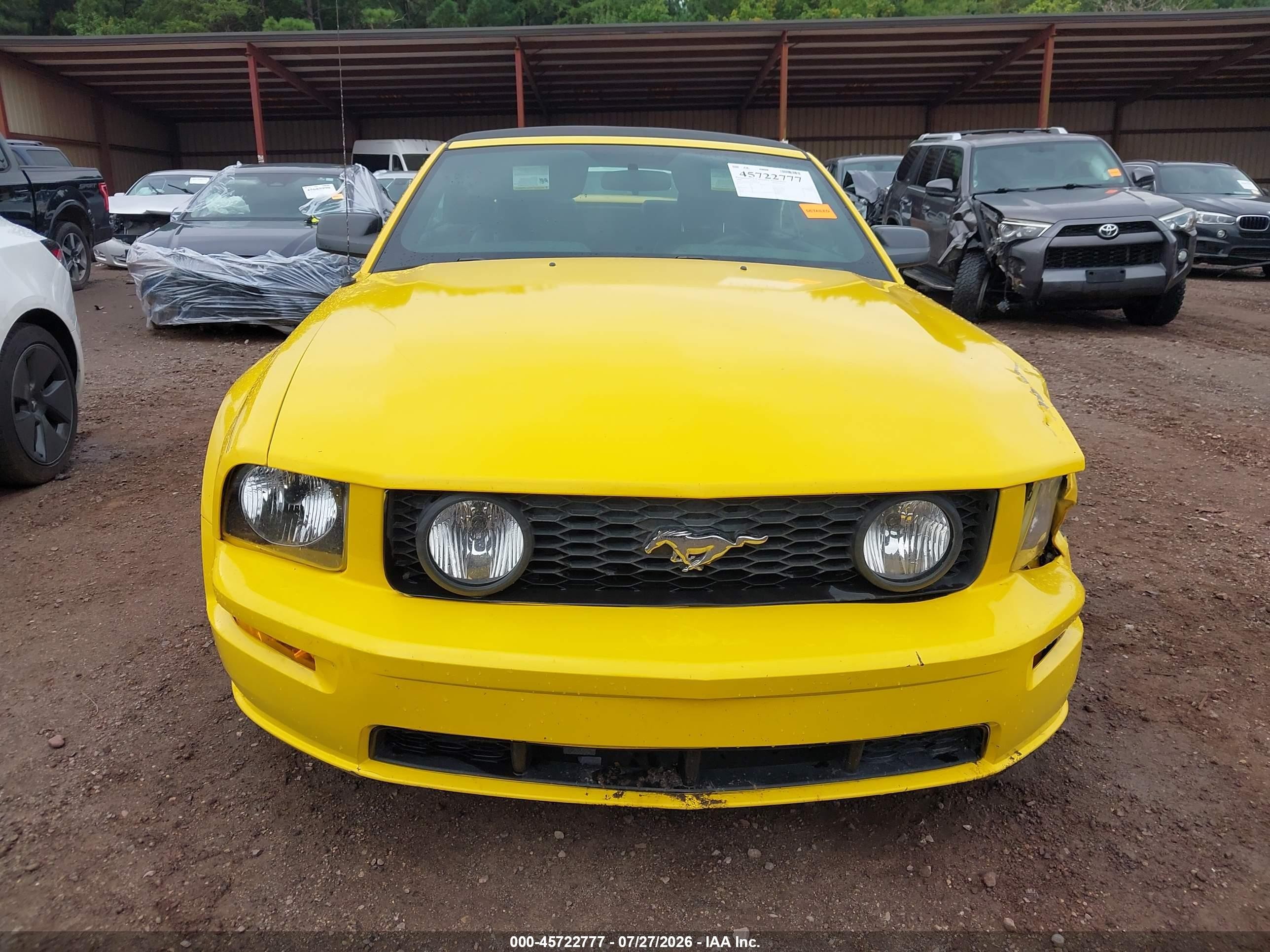 2006 Ford Mustang Gt Yellow vin: 1ZVFT85H765231128
