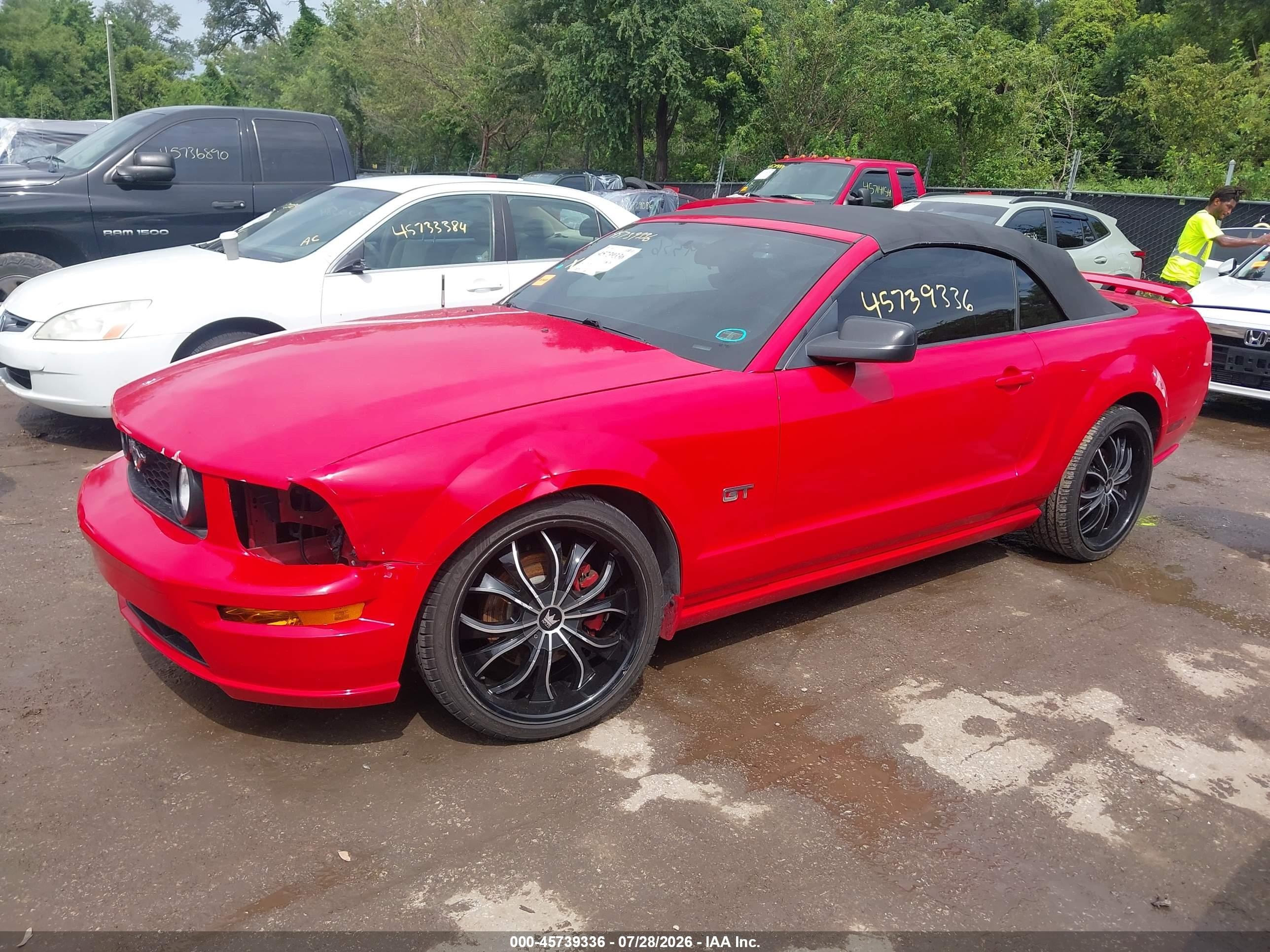 2006 Ford Mustang Gt Красный vin: 1ZVFT85H965256144
