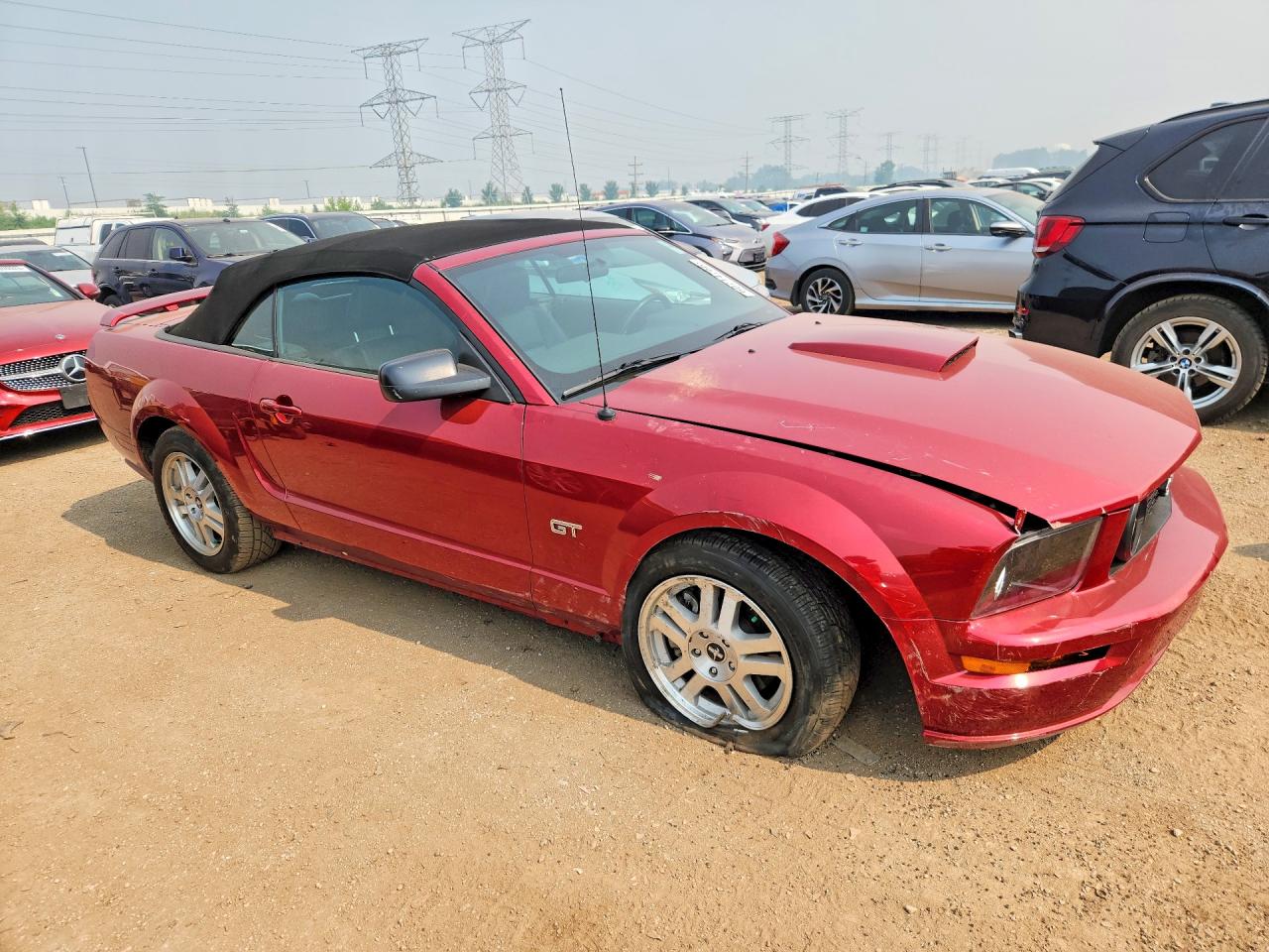 2007 Ford Mustang Gt Красный vin: 1ZVFT85H975335282