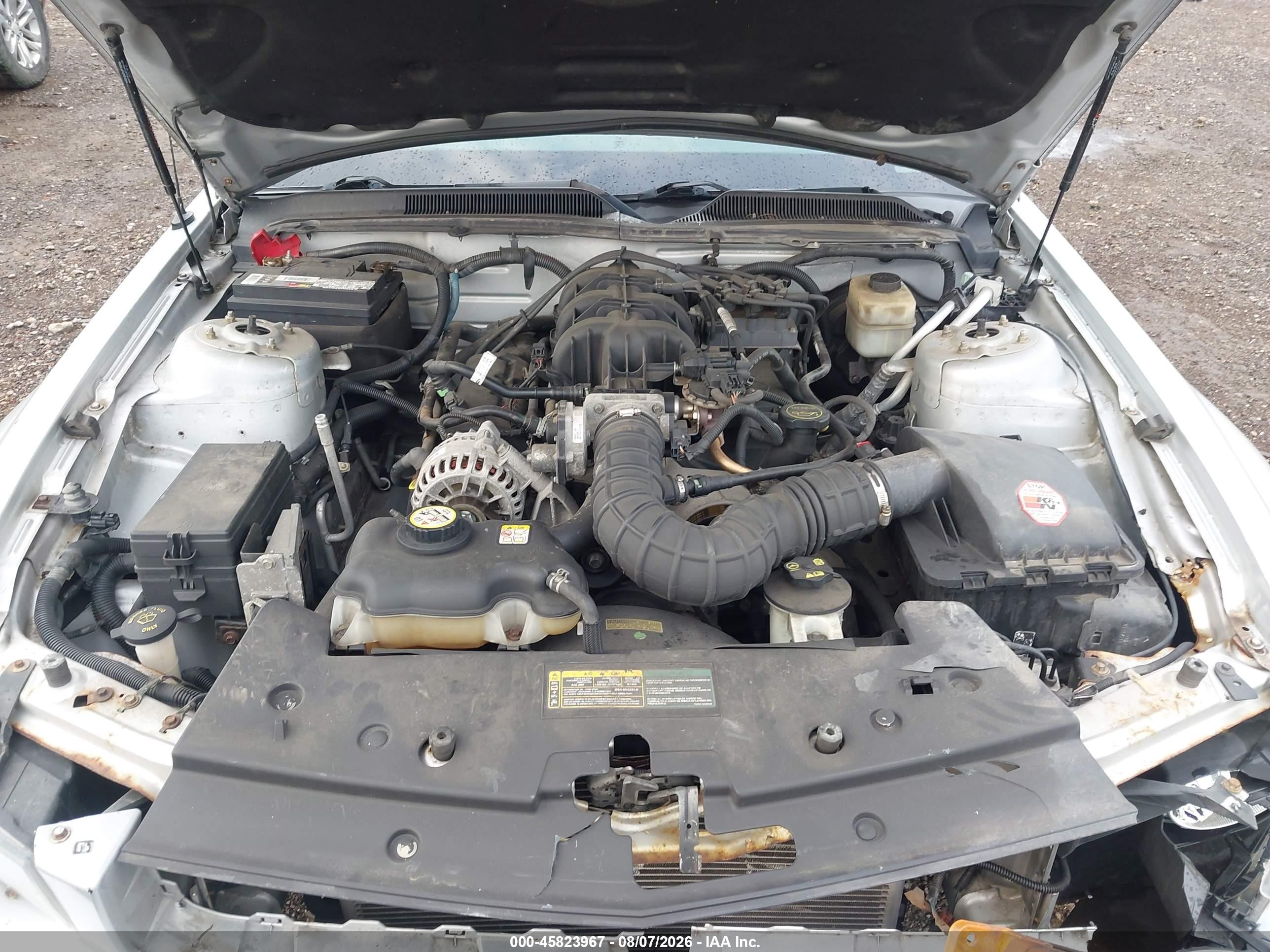 2007 Ford Mustang V6 Deluxe/v6 Premium Silver vin: 1ZVHT80N075239952