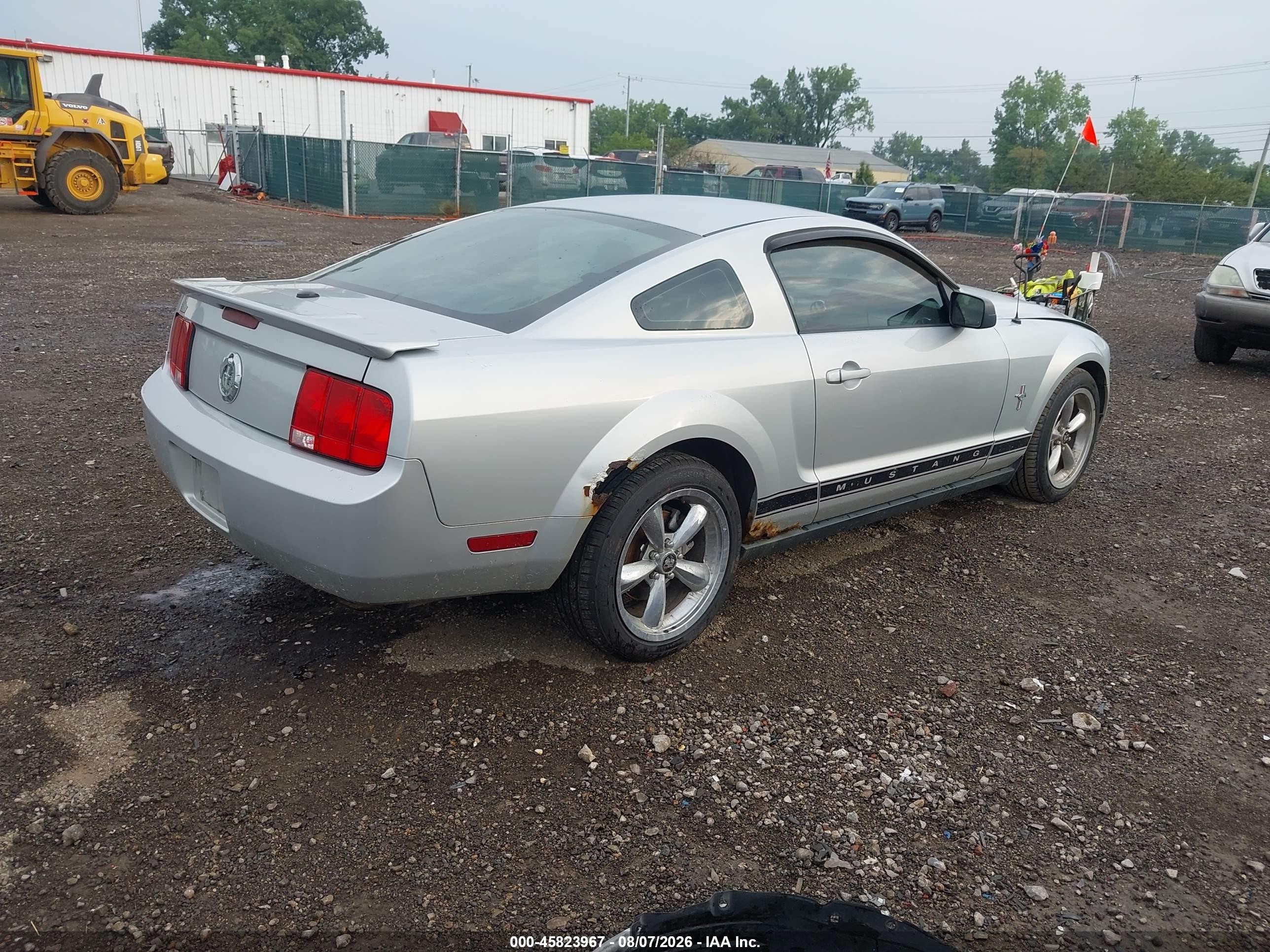 2007 Ford Mustang V6 Deluxe/v6 Premium Silver vin: 1ZVHT80N075239952