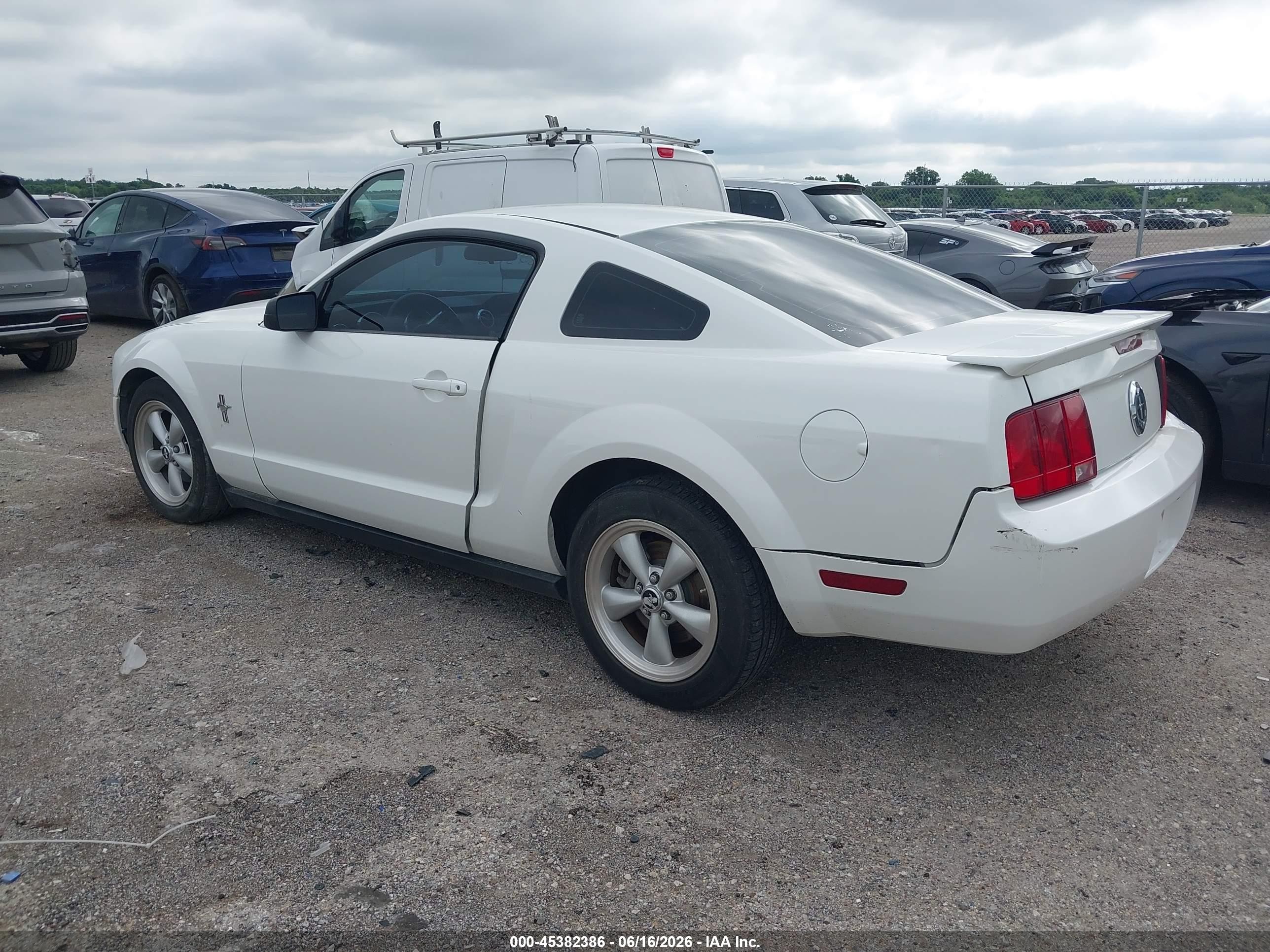 2007 Ford Mustang V6 Deluxe/v6 Premium White vin: 1ZVHT80N075366345