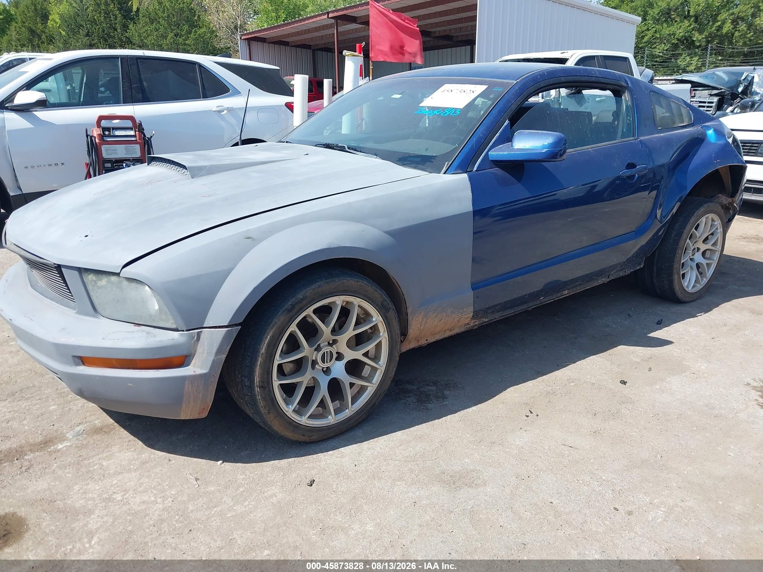 2008 Ford Mustang V6 Deluxe/v6 Premium Синий vin: 1ZVHT80N085120297