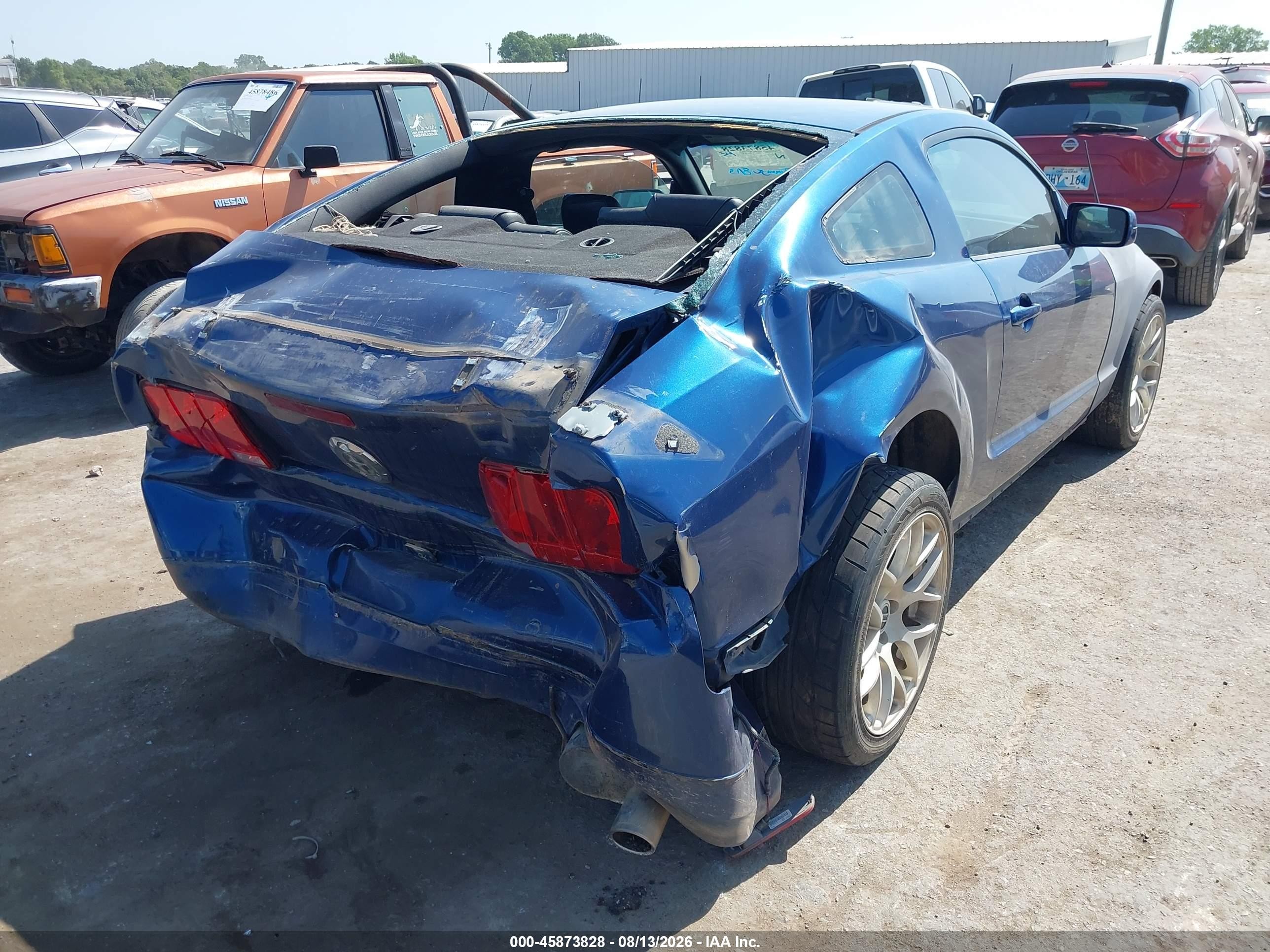 2008 Ford Mustang V6 Deluxe/v6 Premium Синий vin: 1ZVHT80N085120297