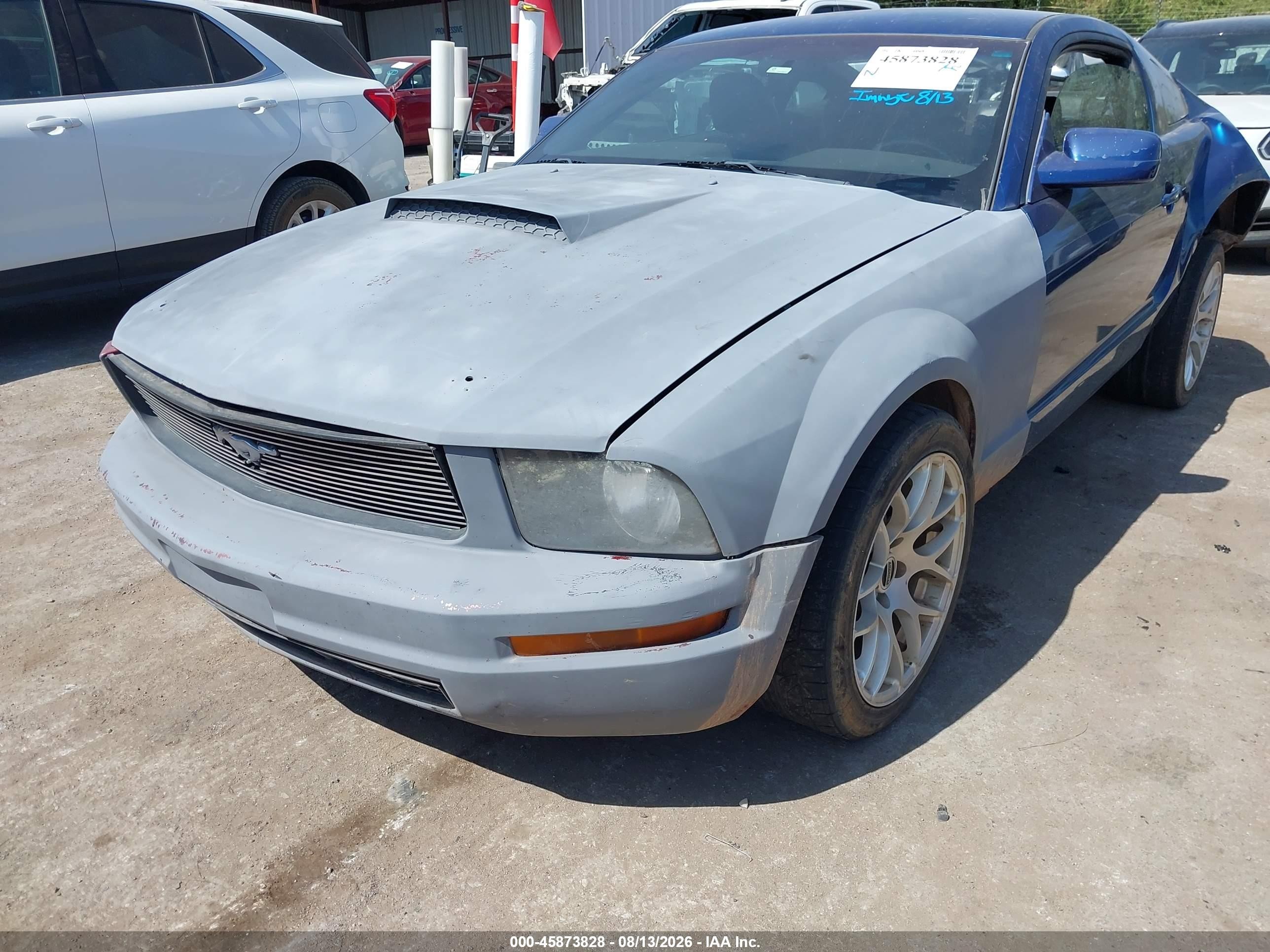 2008 Ford Mustang V6 Deluxe/v6 Premium Синий vin: 1ZVHT80N085120297