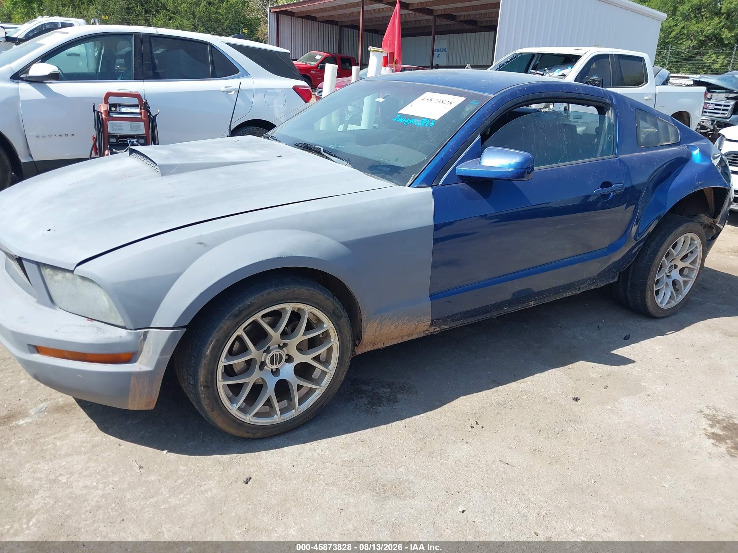 2008 Ford Mustang V6 Deluxe/v6 Premium Синий vin: 1ZVHT80N085120297
