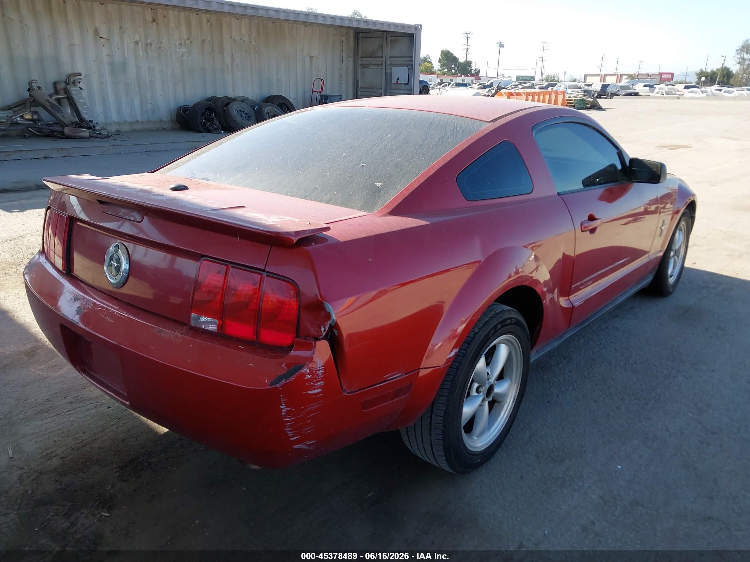 2008 Ford Mustang V6 Deluxe/v6 Premium Red vin: 1ZVHT80N085144941