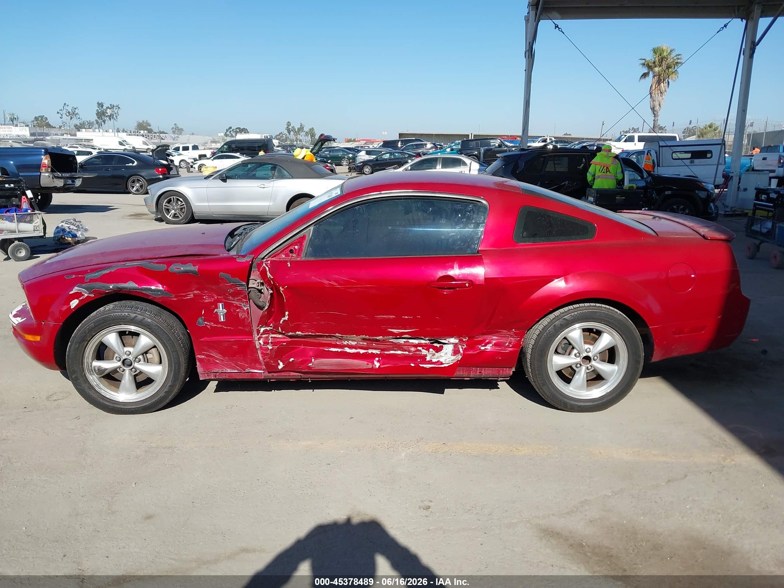 2008 Ford Mustang V6 Deluxe/v6 Premium Red vin: 1ZVHT80N085144941