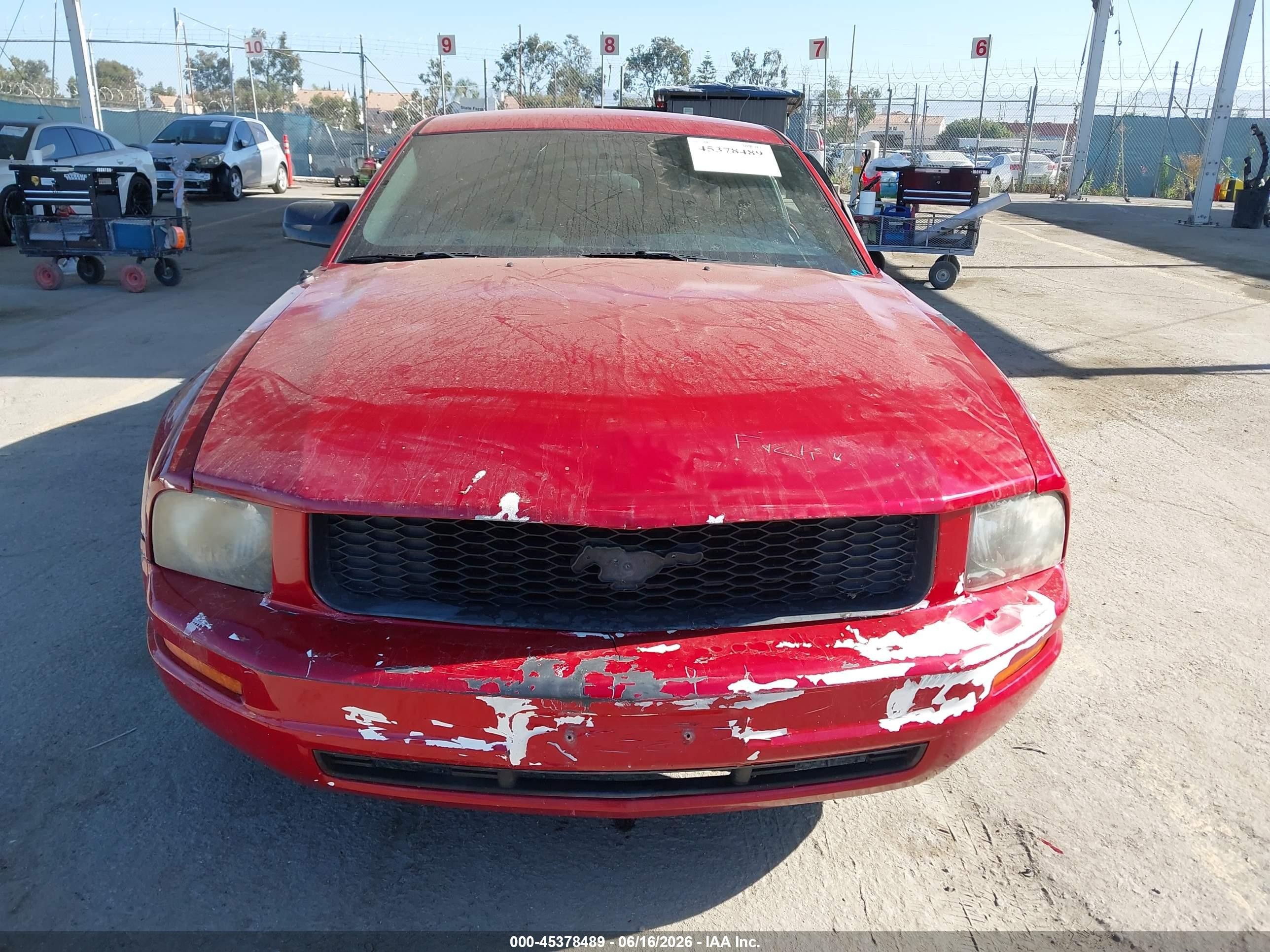 2008 Ford Mustang V6 Deluxe/v6 Premium Red vin: 1ZVHT80N085144941