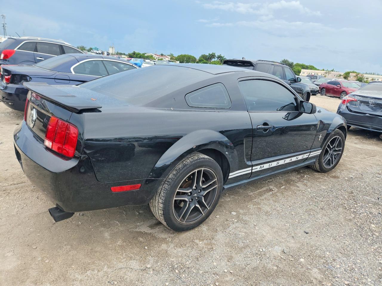 2008 Ford Mustang Black vin: 1ZVHT80N085147189
