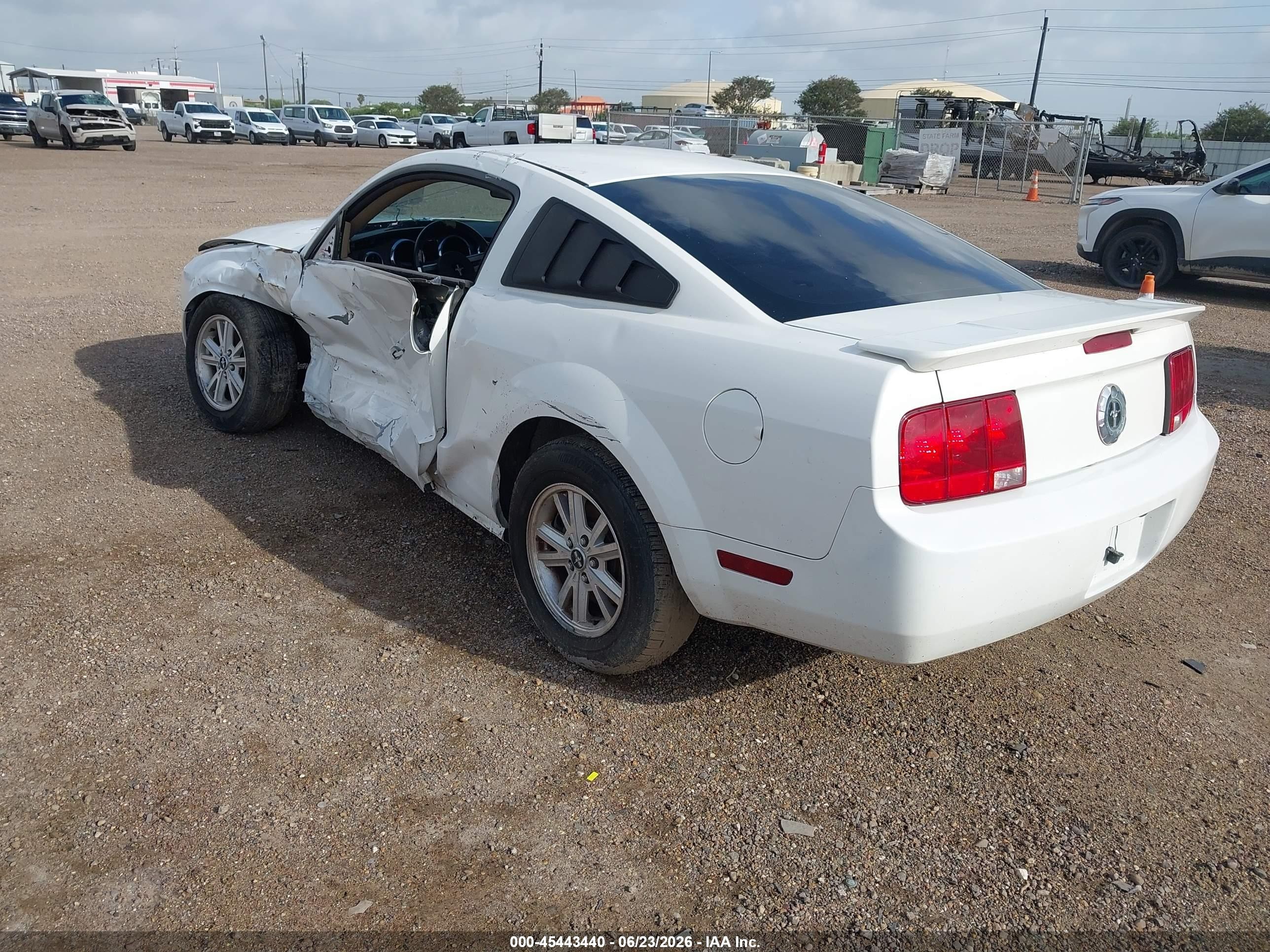 2009 Ford Mustang V6/v6 Premium White vin: 1ZVHT80N095114727