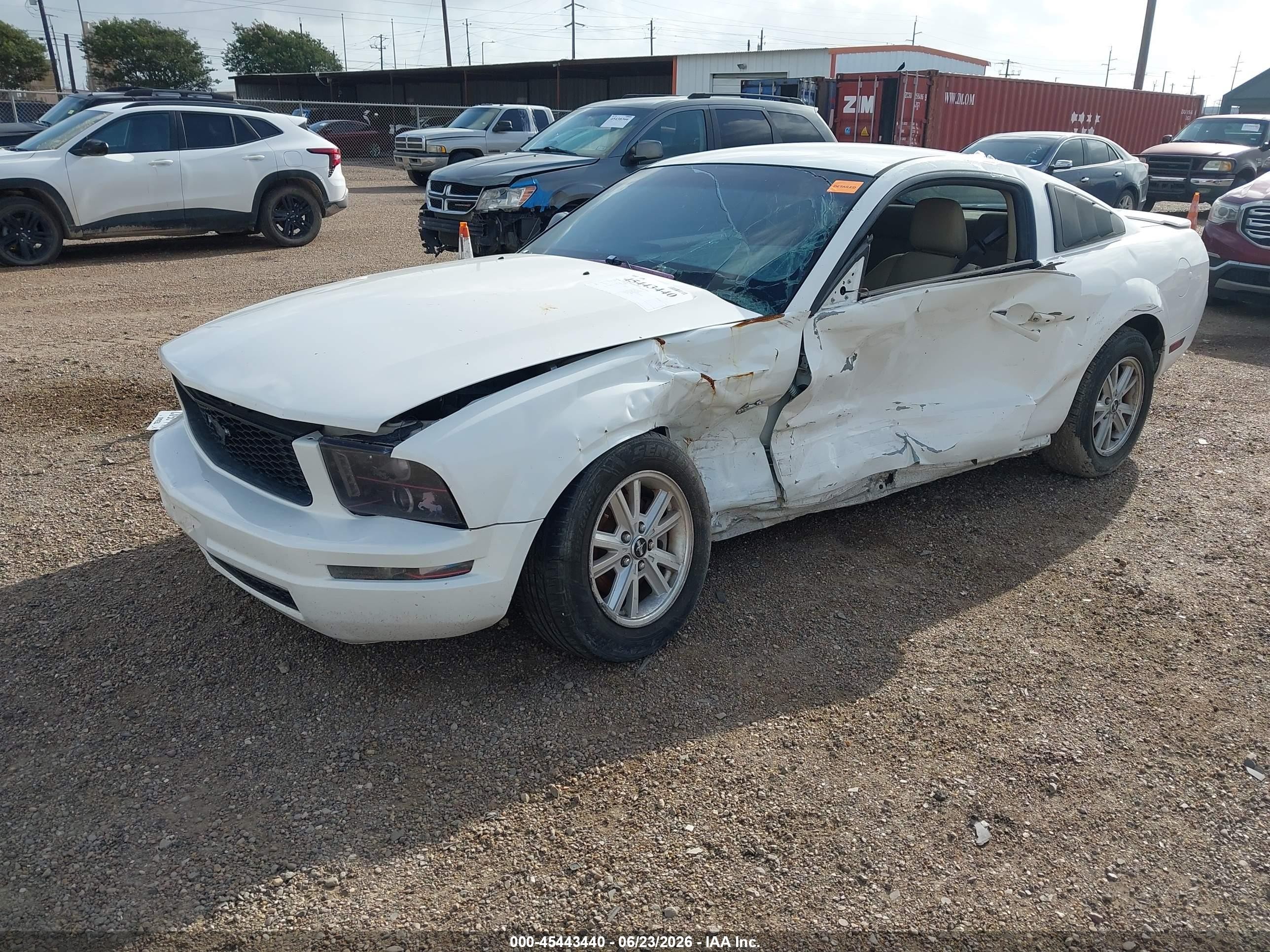 2009 Ford Mustang V6/v6 Premium White vin: 1ZVHT80N095114727