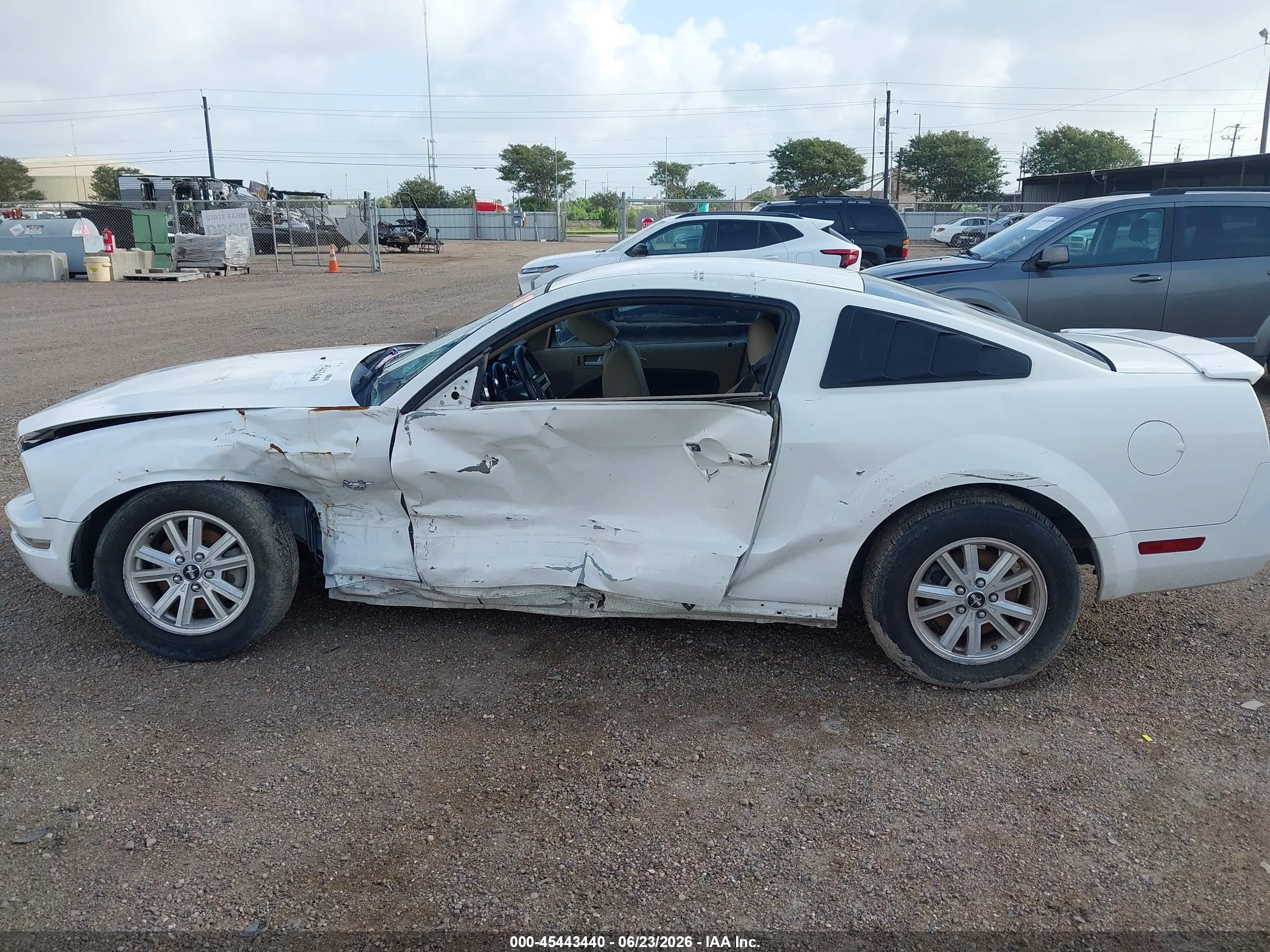 2009 Ford Mustang V6/v6 Premium White vin: 1ZVHT80N095114727