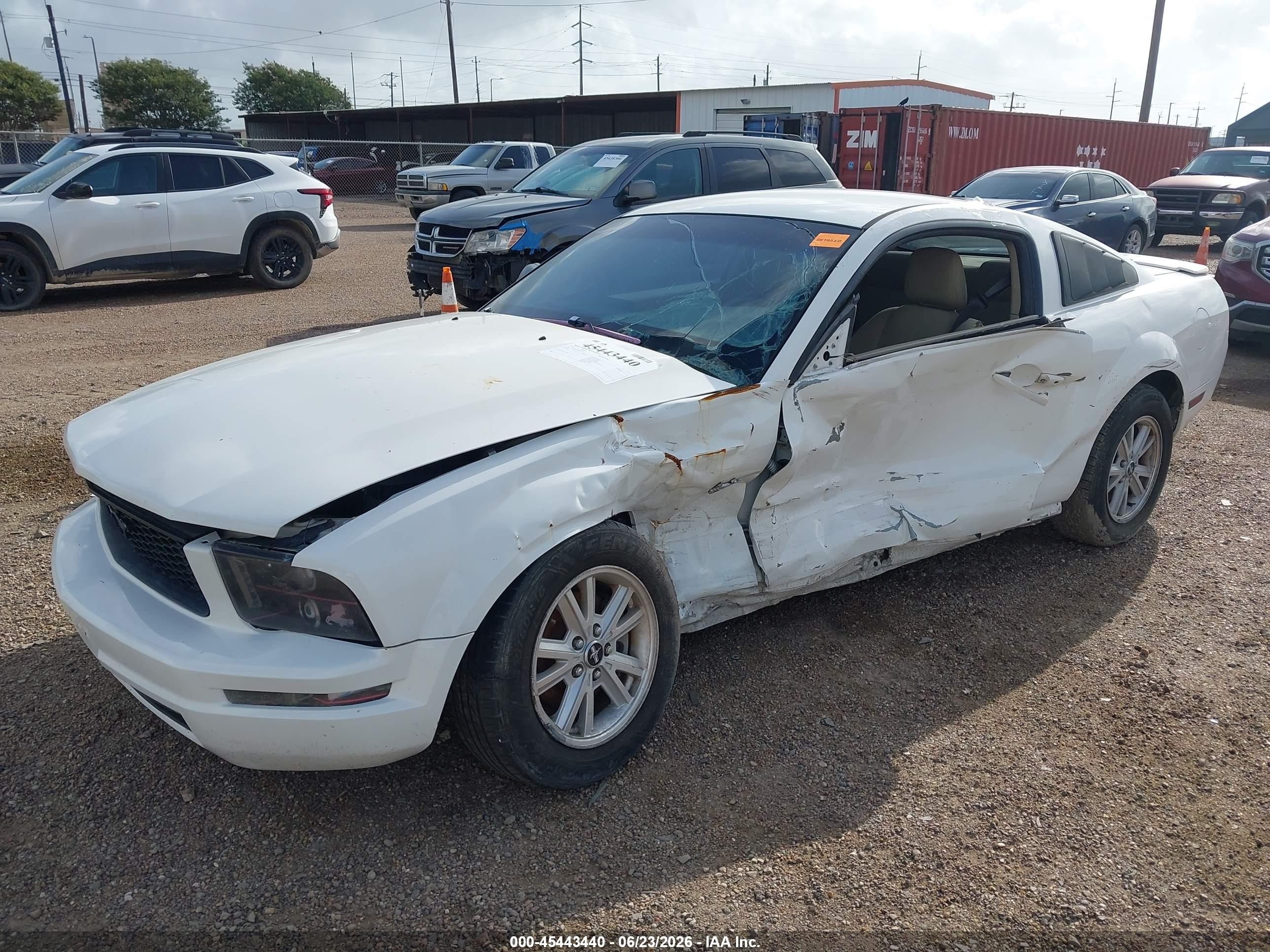 2009 Ford Mustang V6/v6 Premium White vin: 1ZVHT80N095114727