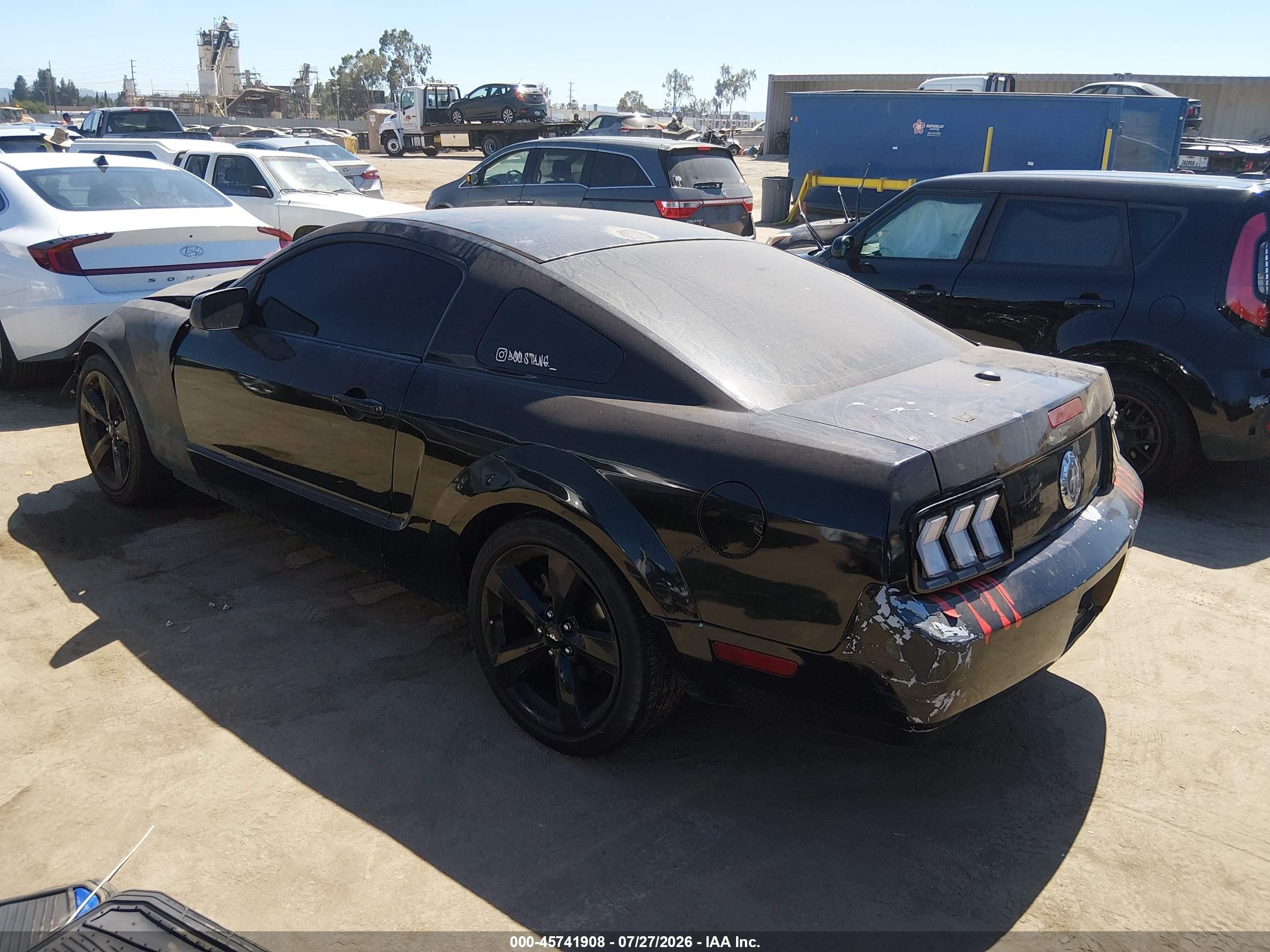 2008 Ford Mustang V6 Deluxe/v6 Premium Black vin: 1ZVHT80N185114945